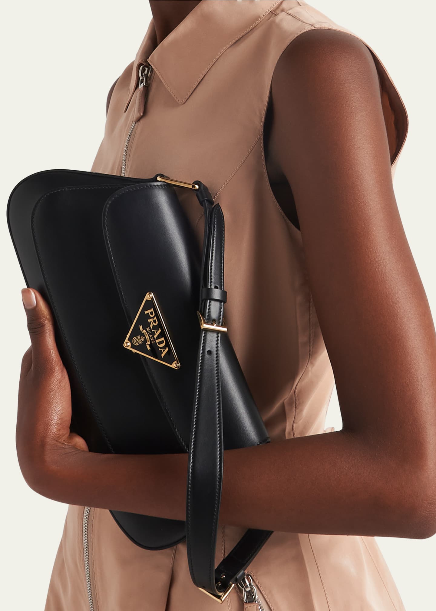 Prada City Flap Leather Shoulder Bag Bergdorf Goodman