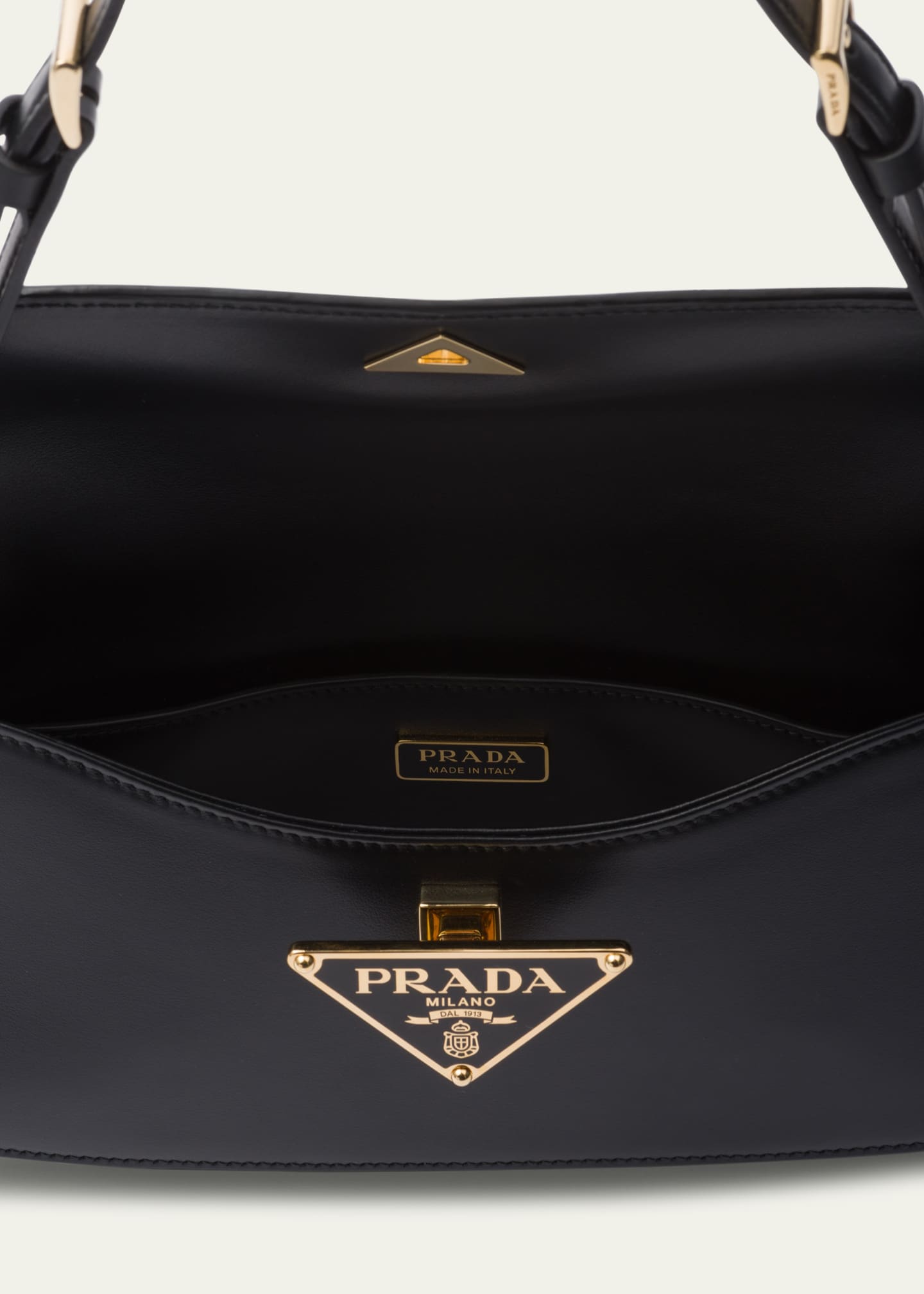 Prada City Flap Leather Shoulder Bag Image 4 of 5