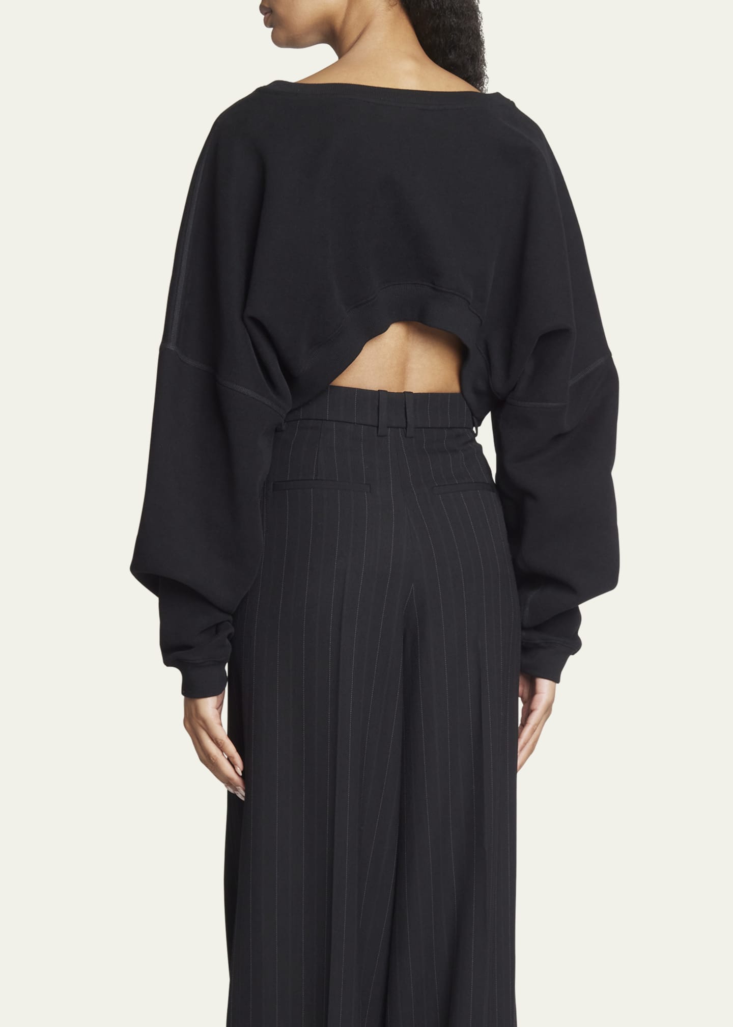 Saint laurent cropped sweatshirt clearance