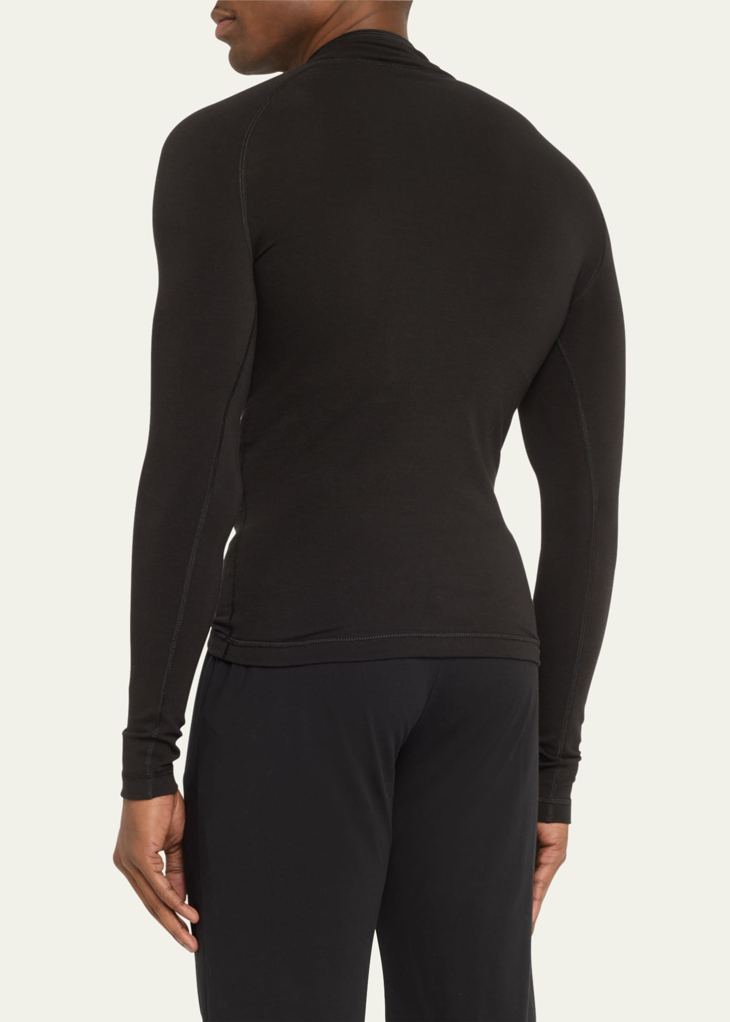 Balenciaga Men's Ski Logo Print Thermal Base Layer Shirt Image 3 of 5