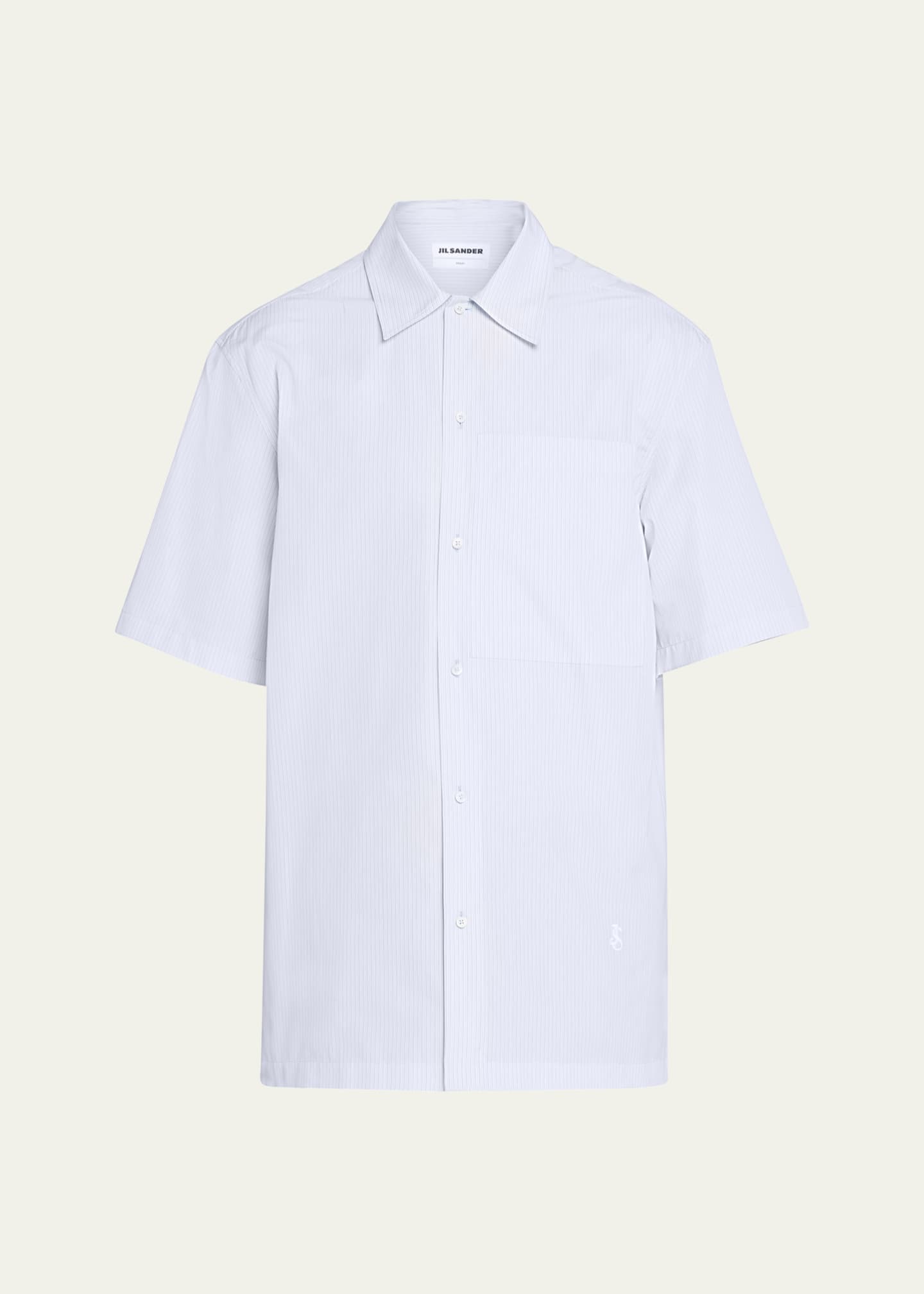 Jil Sander Blue Cotton Shortsleeve