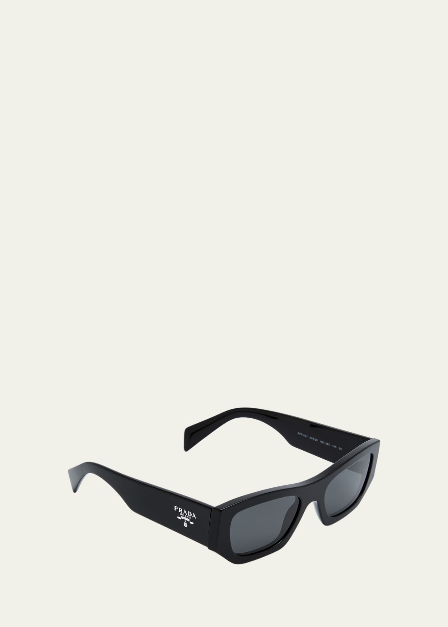 Prada Men's Acetate Rectangle Sunglasses Image 2 of 2