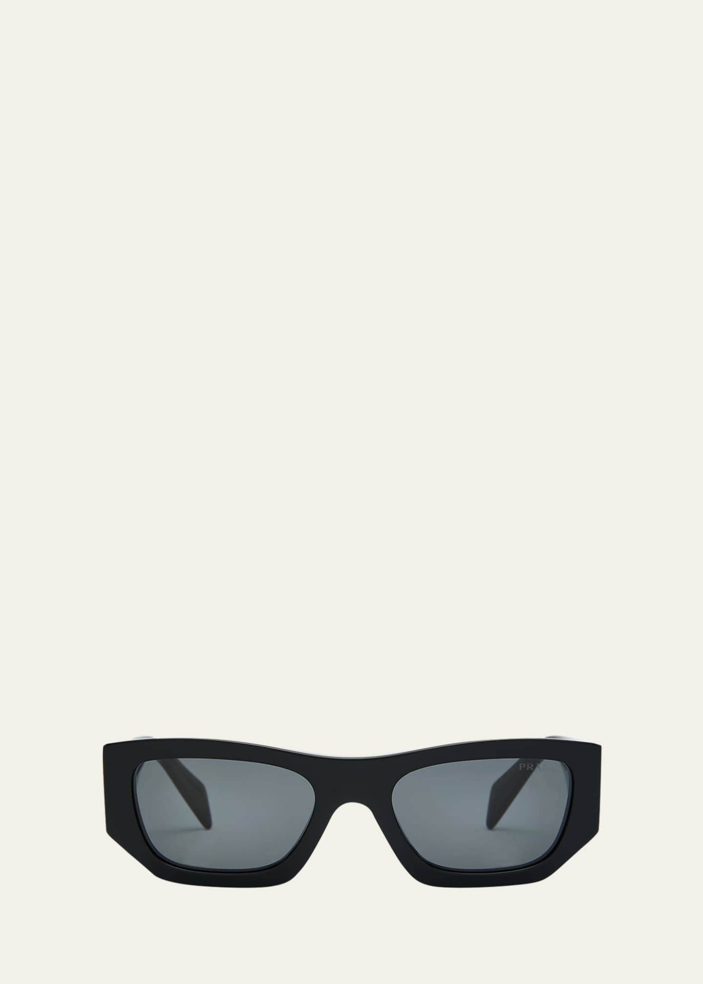 Prada Men's Acetate Rectangle Sunglasses Image 1 of 2
