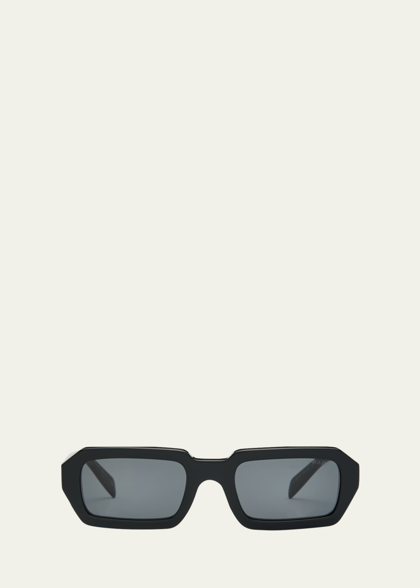Prada Men's Acetate Rectangle Sunglasses Image 1 of 2