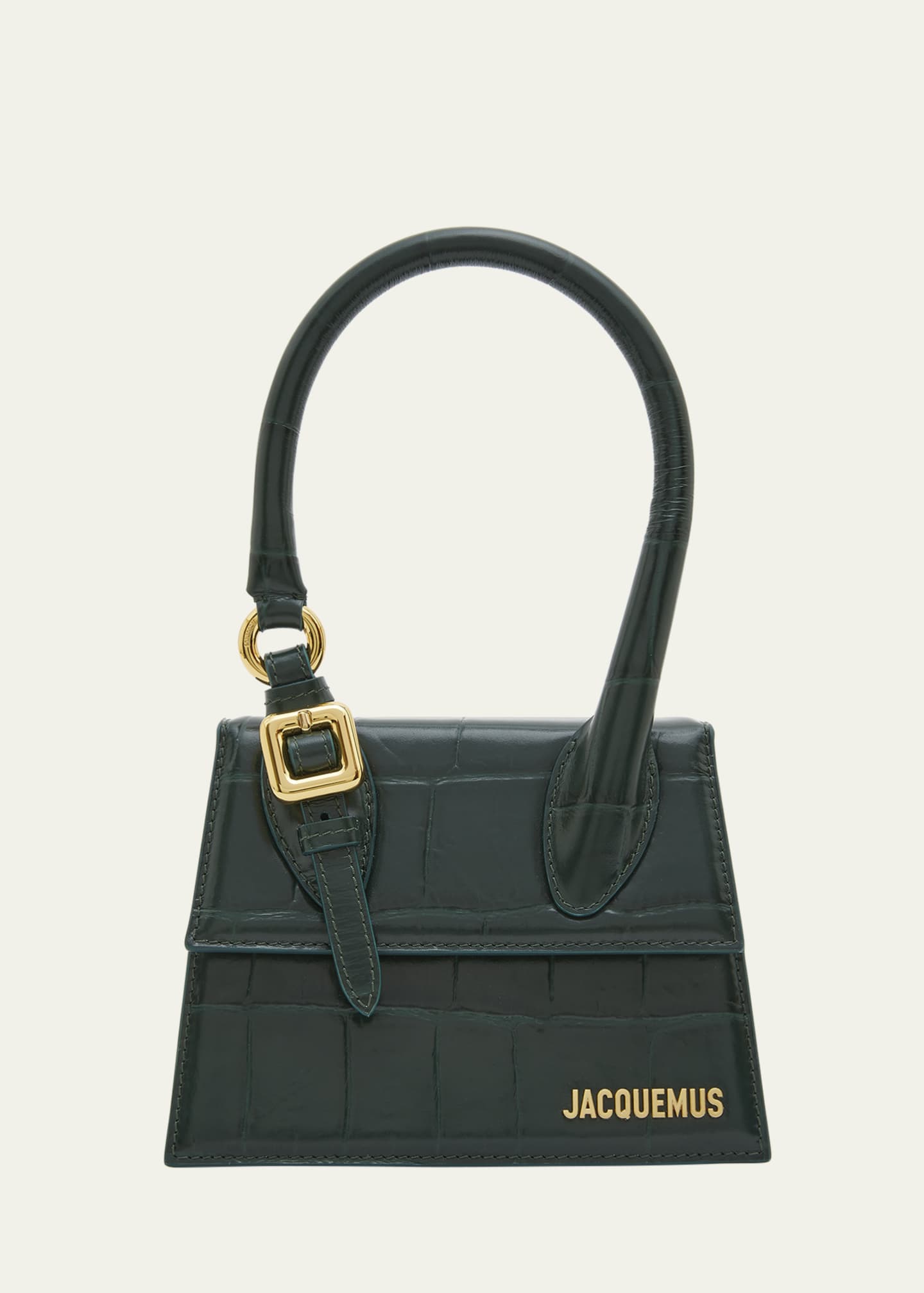 Jacquemus Le Chiquito Moyen CrocEmbossed TopHandle Bag Bergdorf Goodman