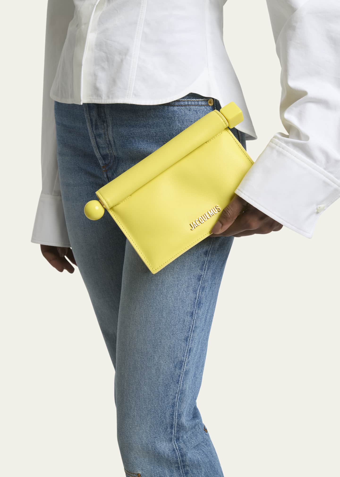 Jacquemus La Petite Pochette Rond Clutch Bag Bergdorf Goodman