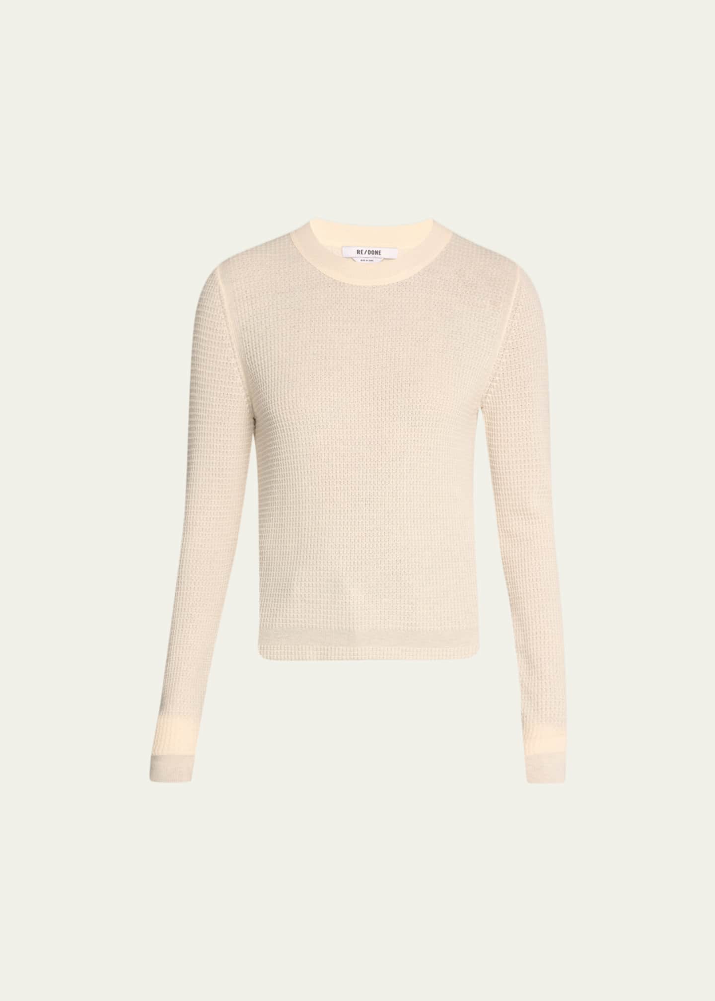 Waffle cheap knit blouse