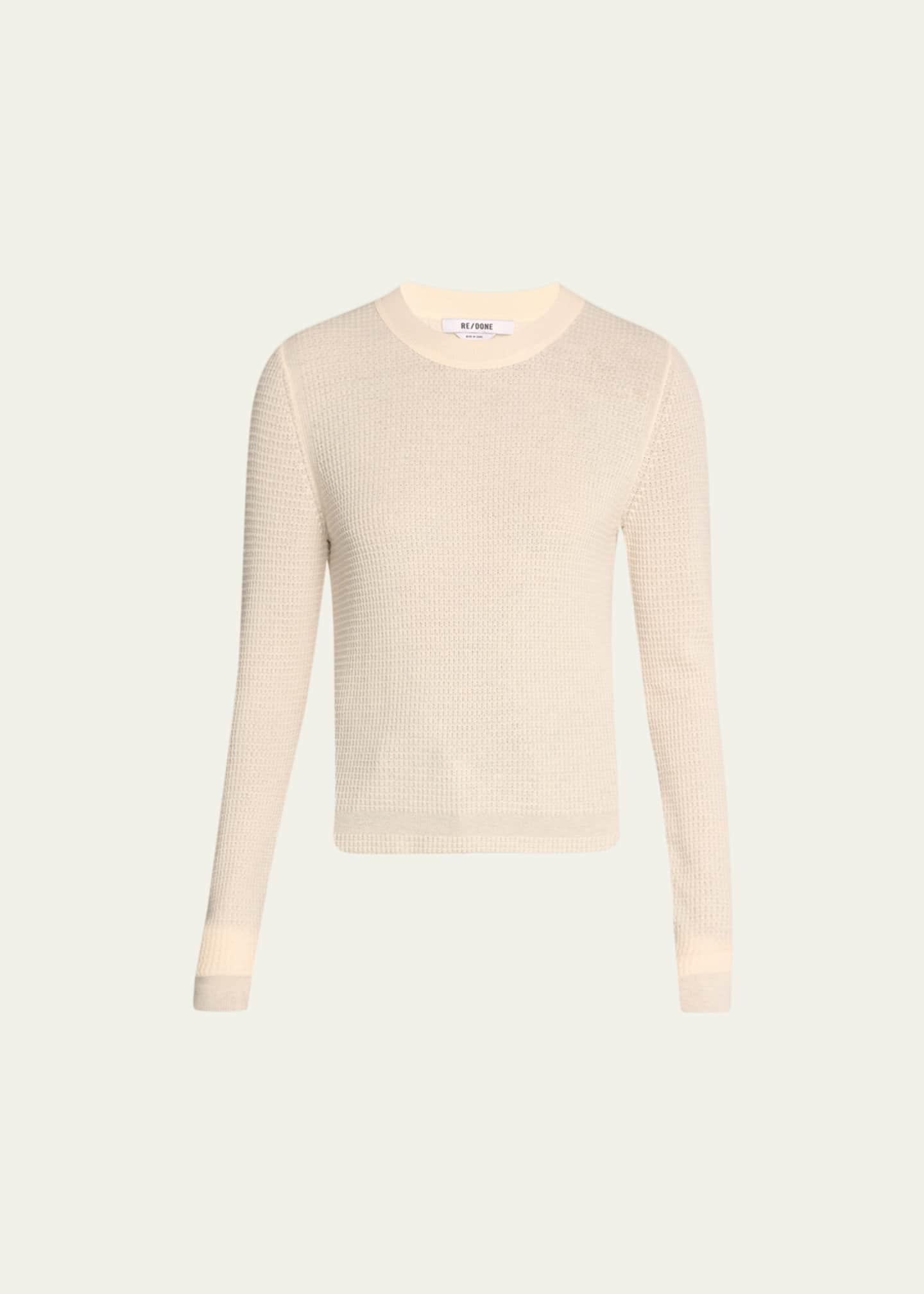 RE/DONE Slim-Fit Waffle Knit Top - Bergdorf Goodman