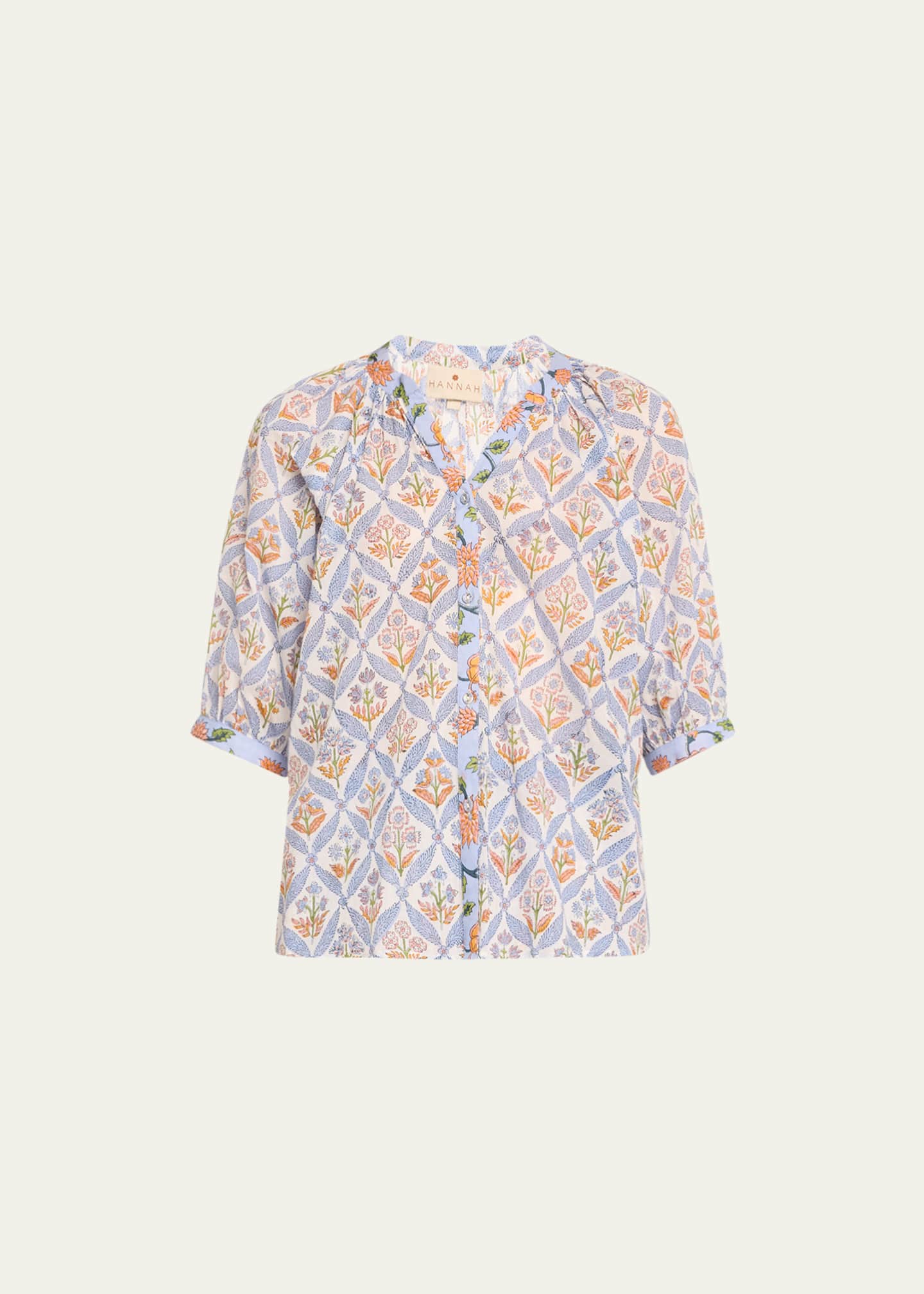 Hannah Flower Patched Loose Top
