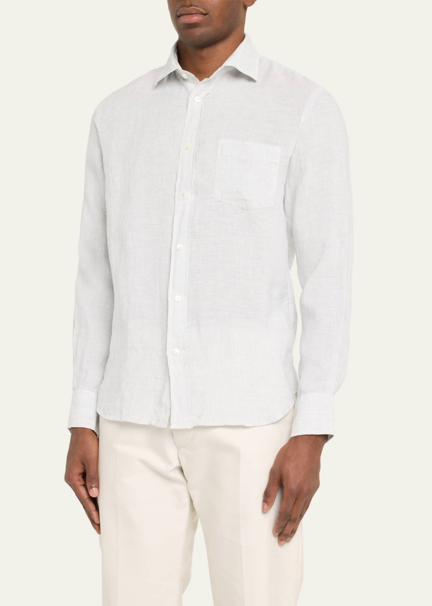 Hartford Men's Paul Linen Shirt - Bergdorf Goodman