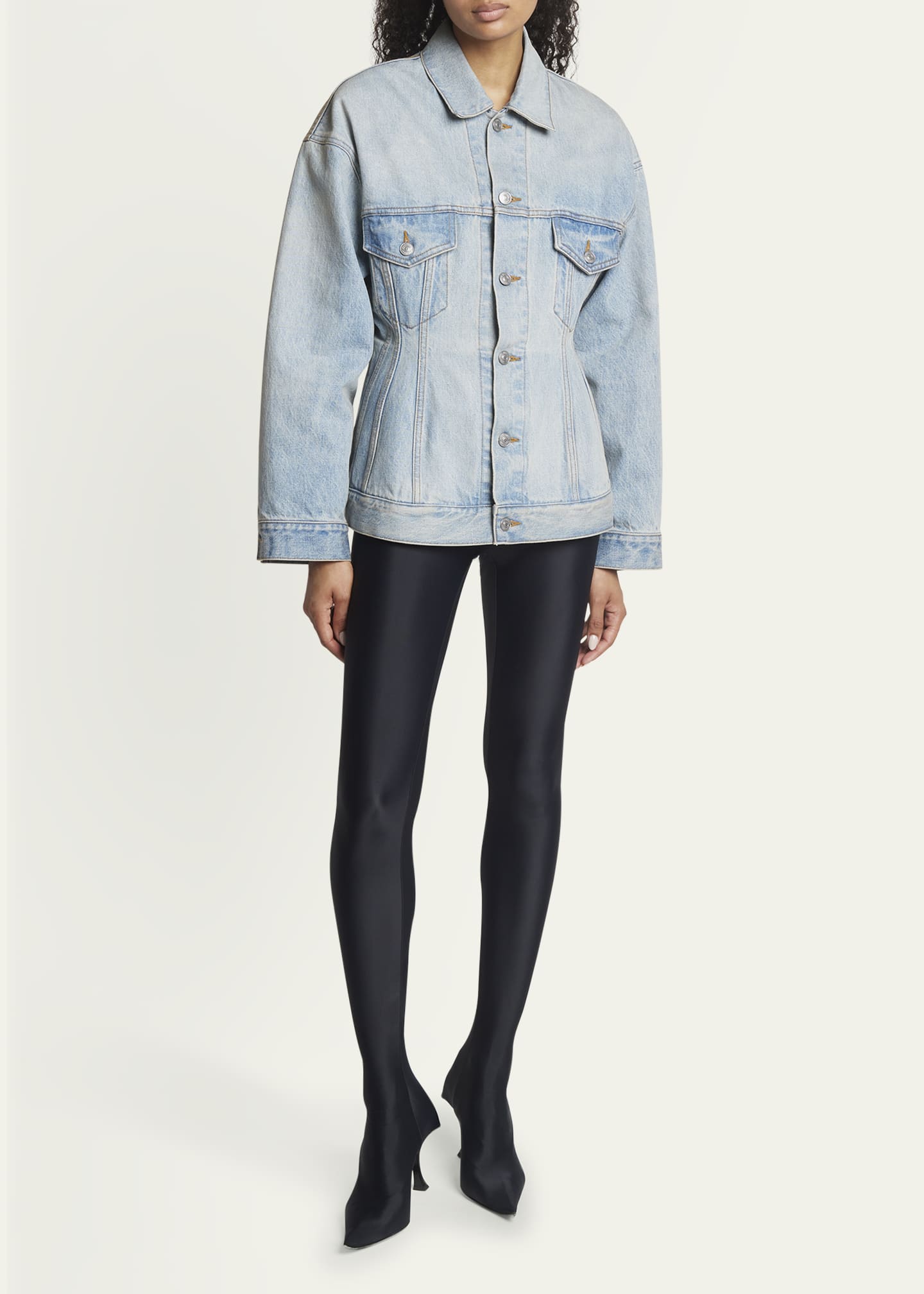 Balenciaga Denim Hourglass Jacket - Bergdorf Goodman