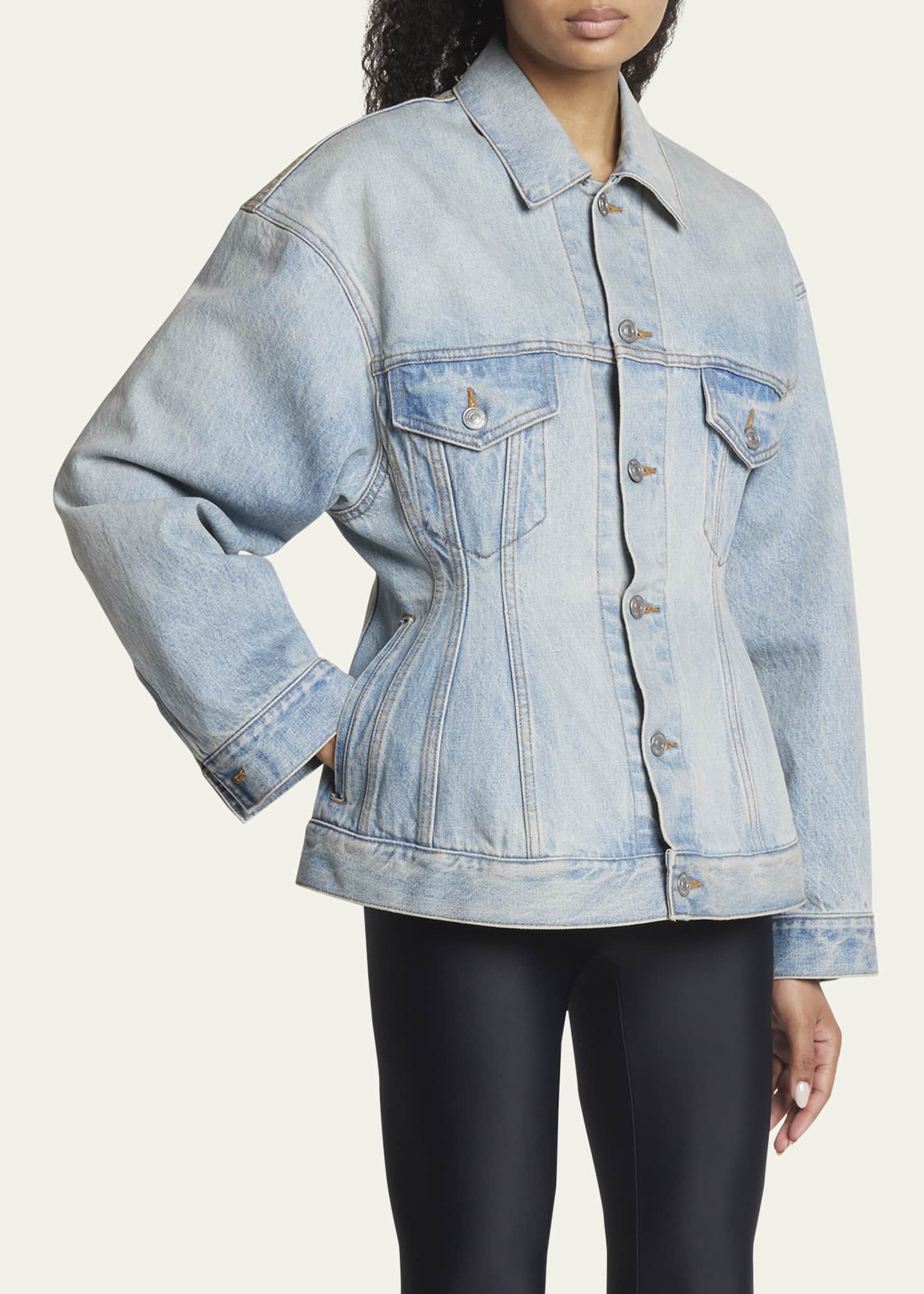 VIP【送料関税込】BALENCIAGA HOURGLASS DENIM JACKET Balenciaga Denim Hourglass Jacket - Bergdorf Goodman