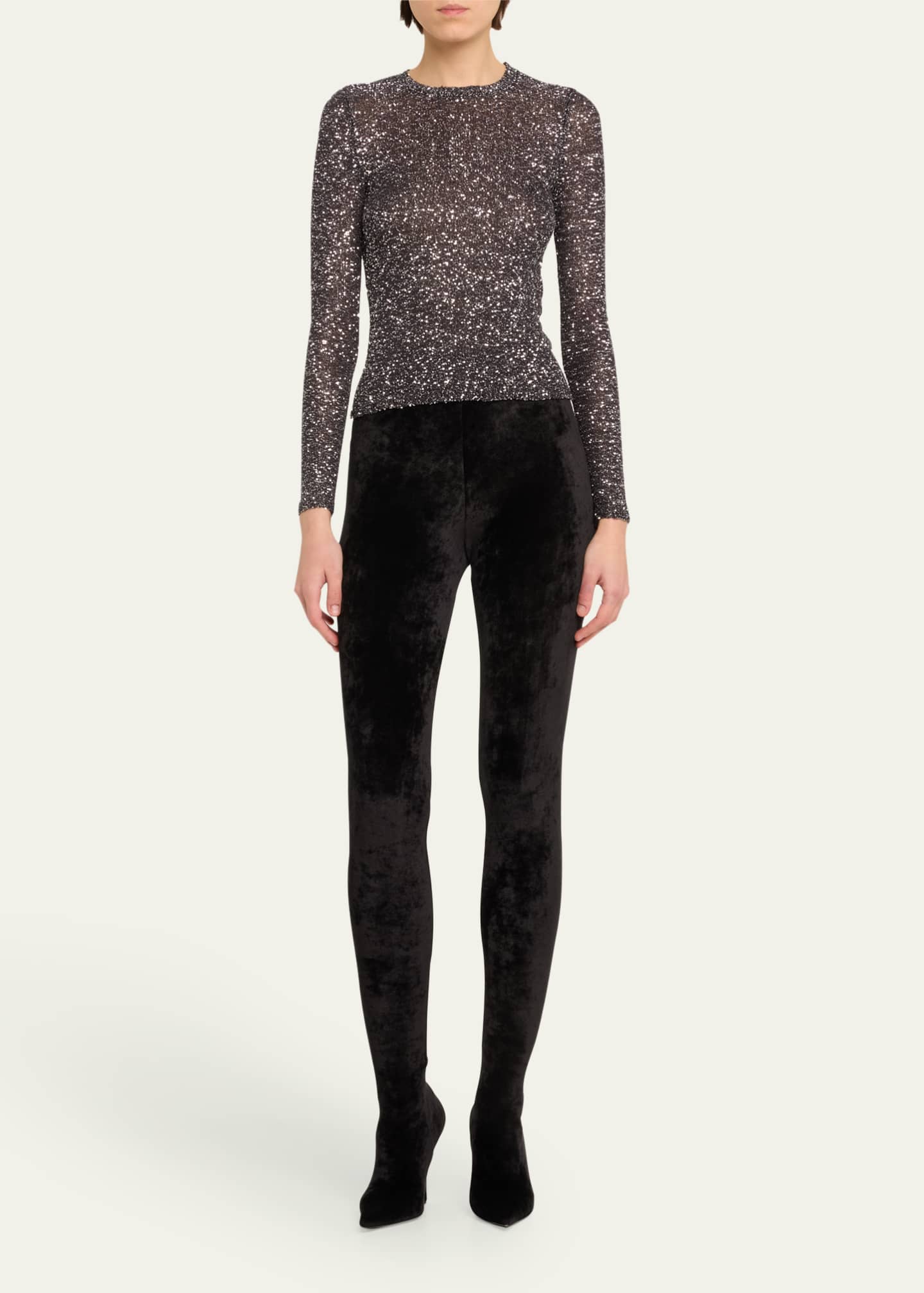 Fitted crew neck sweater outlet