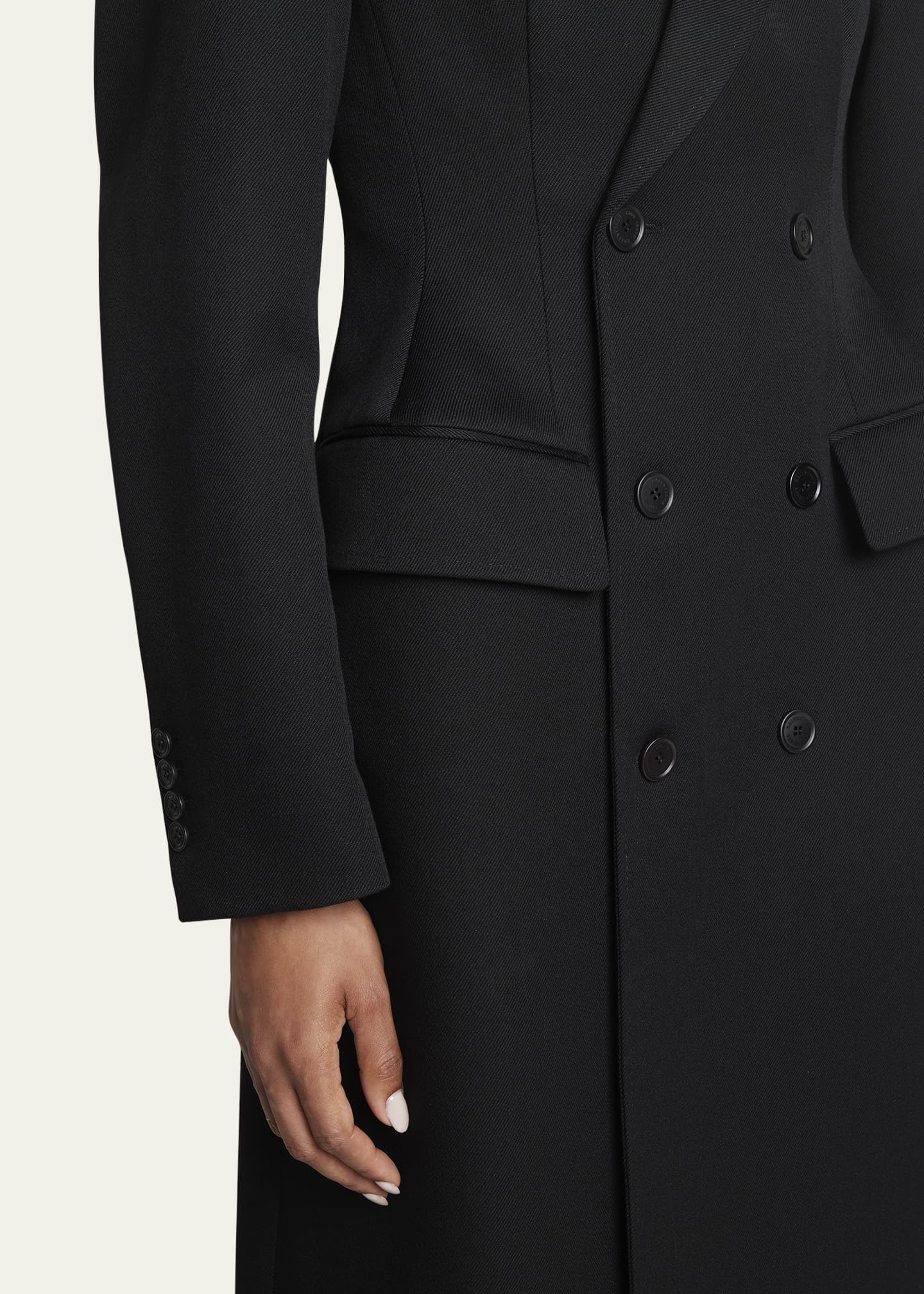 VIP【送料関税込】BALENCIAGA WOOL DOUBLE-BREASTED JACKET Balenciaga Wool Double-breasted UNISEX Blazer with Peak