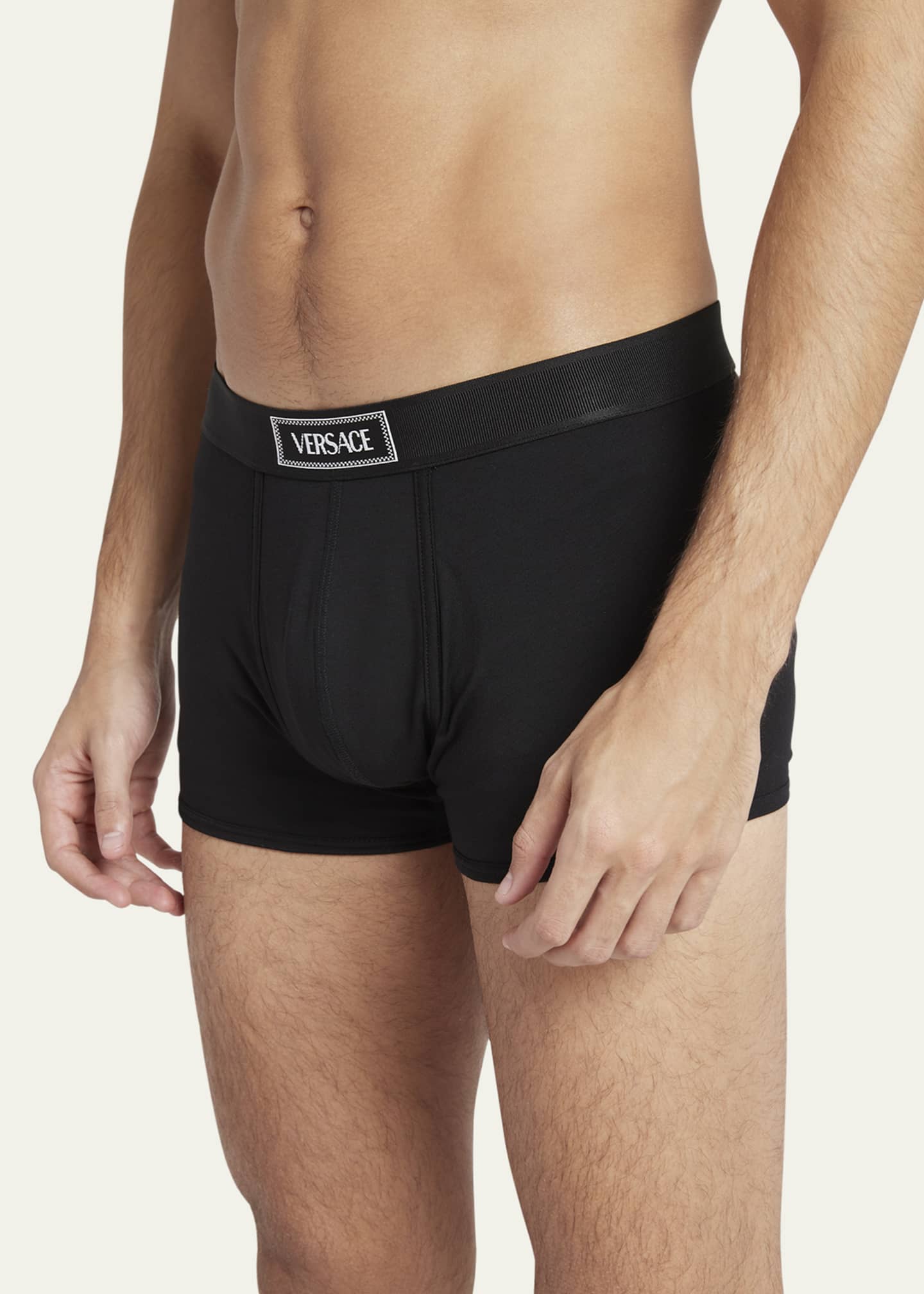 Logo cotton jersey briefs - Versace Underwear - Men