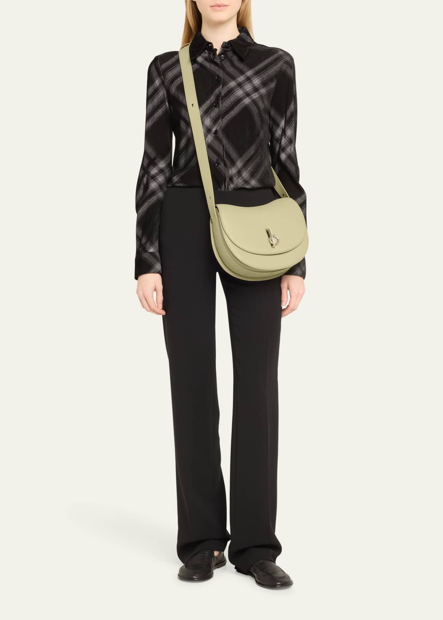 Burberry Rocking Horse Leather Saddle Crossbody Bag Image 5 of 5