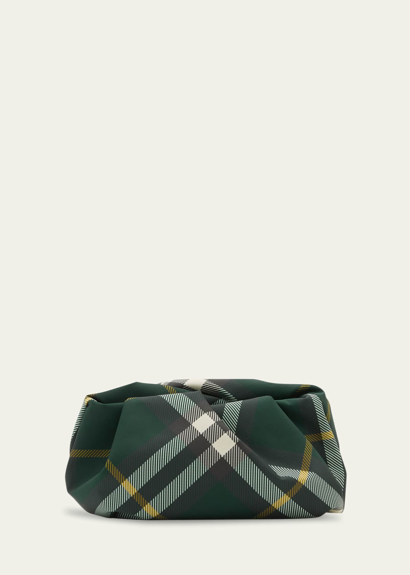 【送料&関税込】Burberry Rose Checkered Ruched Clutch Bag Burberry Rose Check Clutch Bag - Bergdorf Goodman
