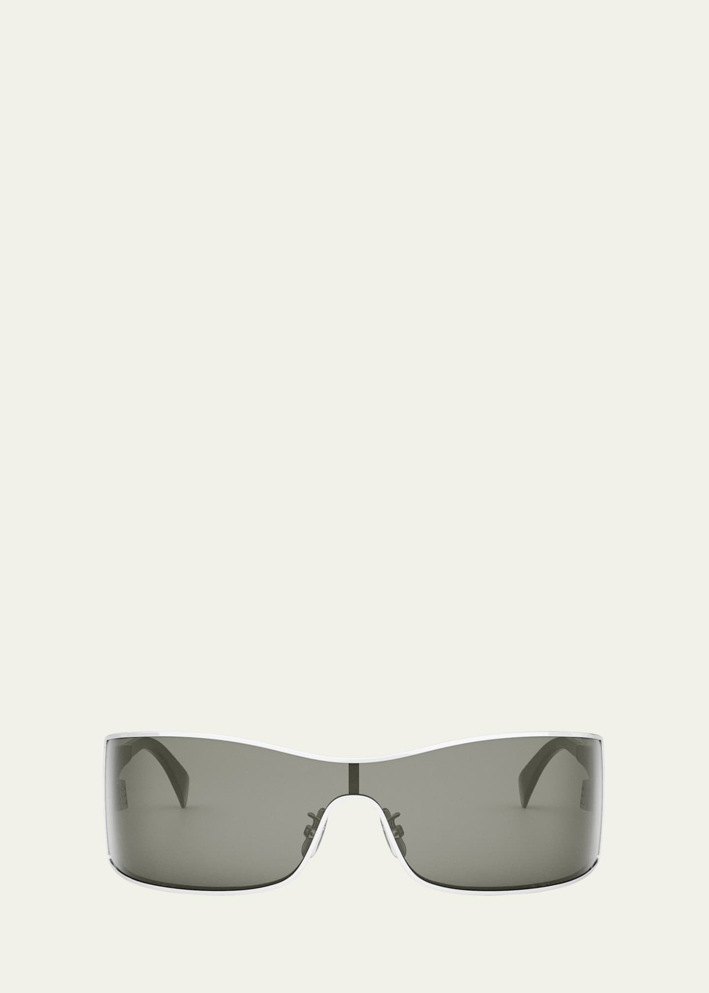 Celine Maxi Triomphe Metal Rectangular Shield Sunglasses Image 1 of 5
