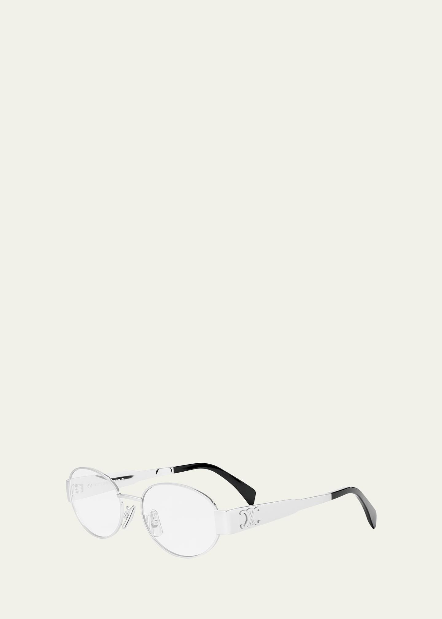 Celine Triomphe 01 Oval Frame Sunglasses Eyewear White Celine Triomphe Acetate Oval Sunglasses | Neiman Marcus main image 3