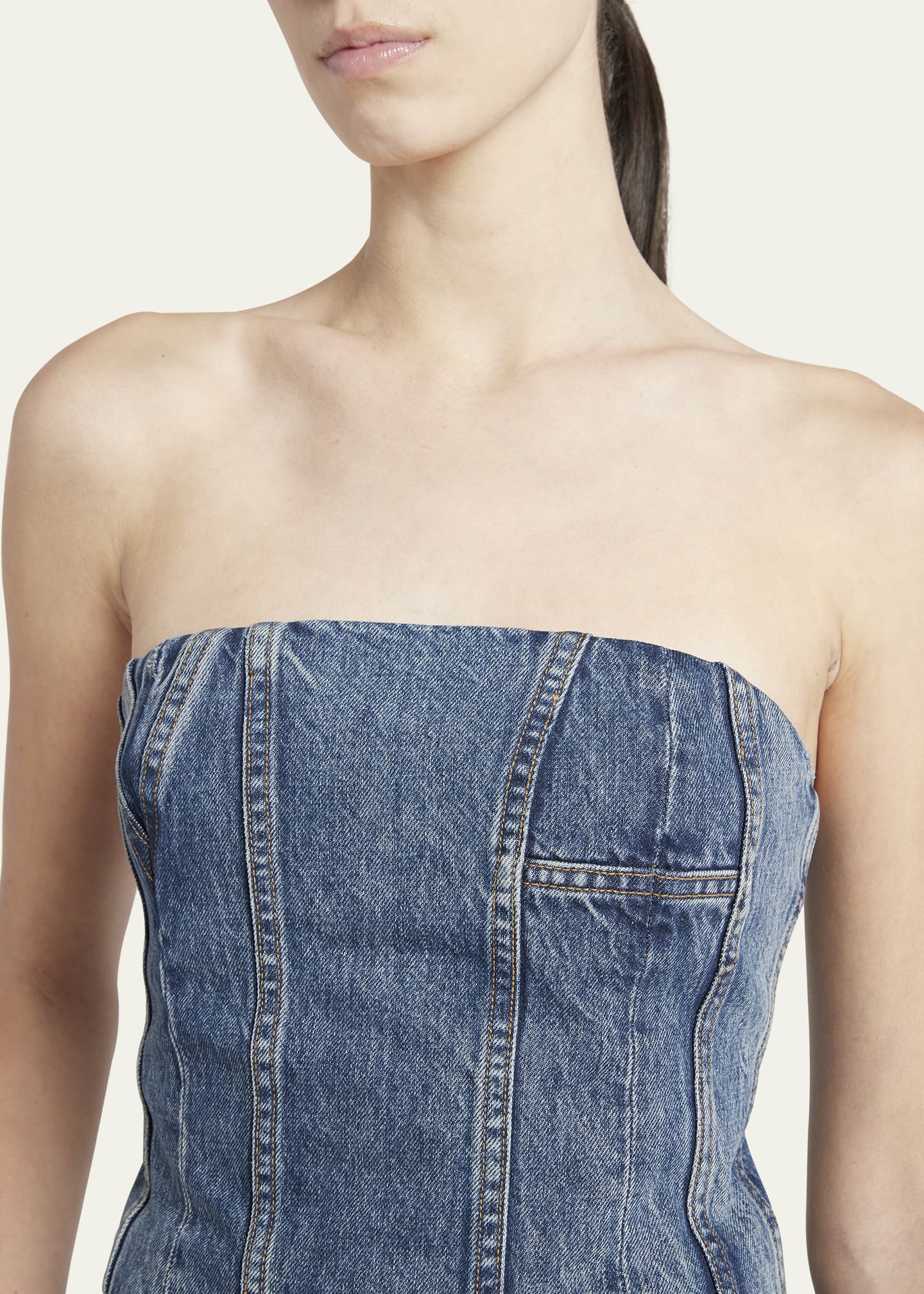 AMIRI Blue MA Denim Bustier