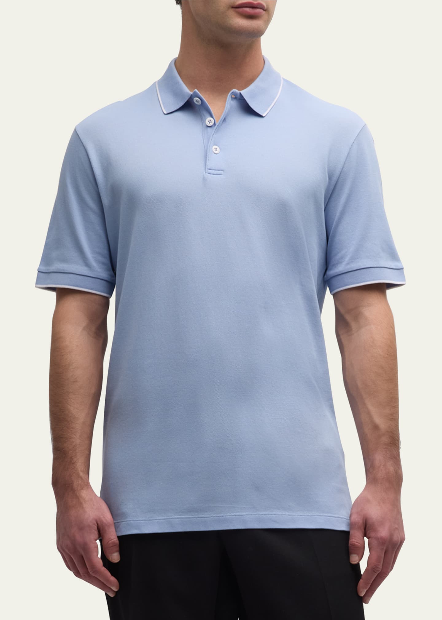 Giorgio Armani Men's Tipped Polo Shirt Image 4 of 5