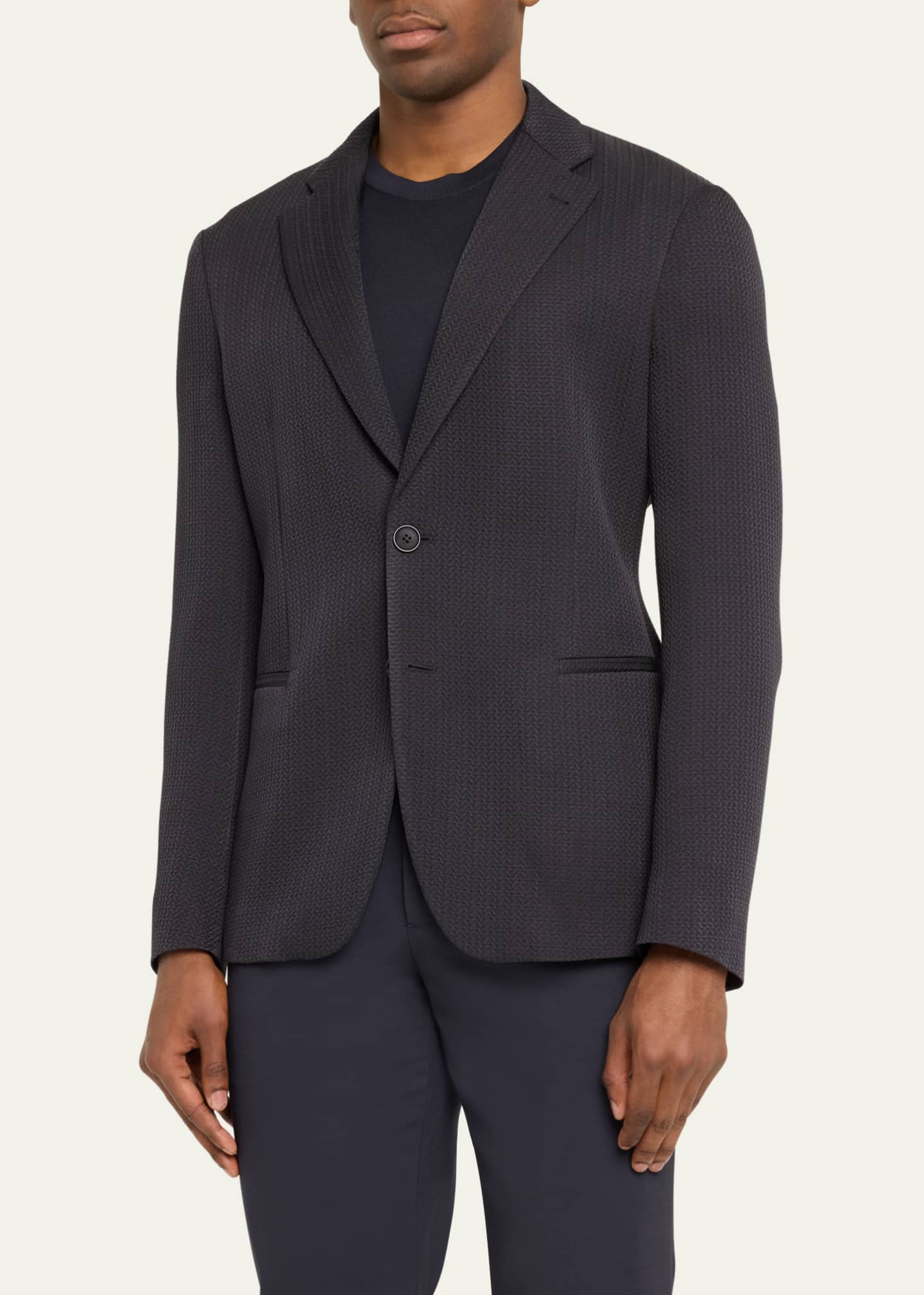 Giorgio Armani Men's Micro-Chevron Dinner Jacket Image 4 of 5
