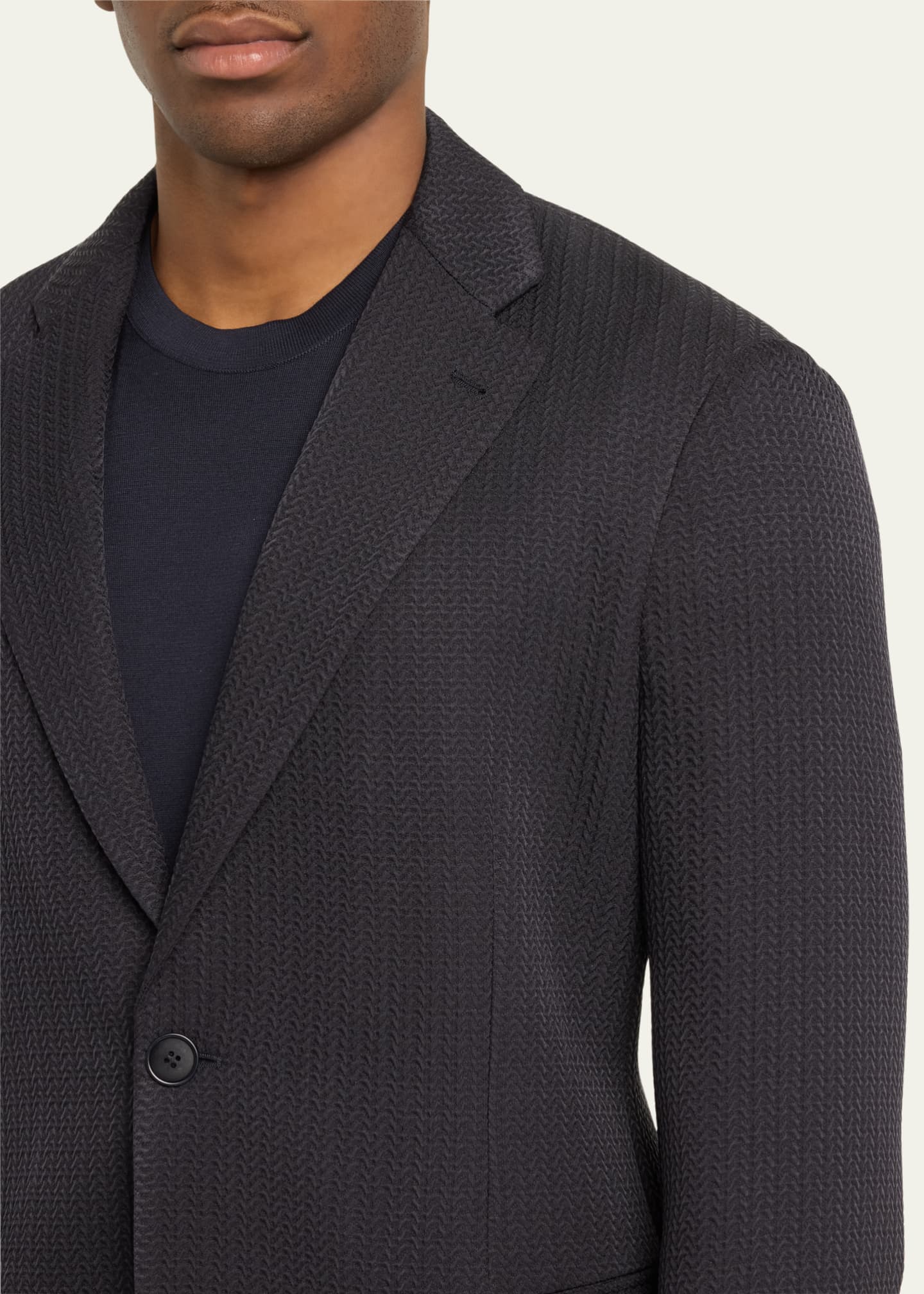 Giorgio Armani Men's Micro-Chevron Dinner Jacket Image 5 of 5