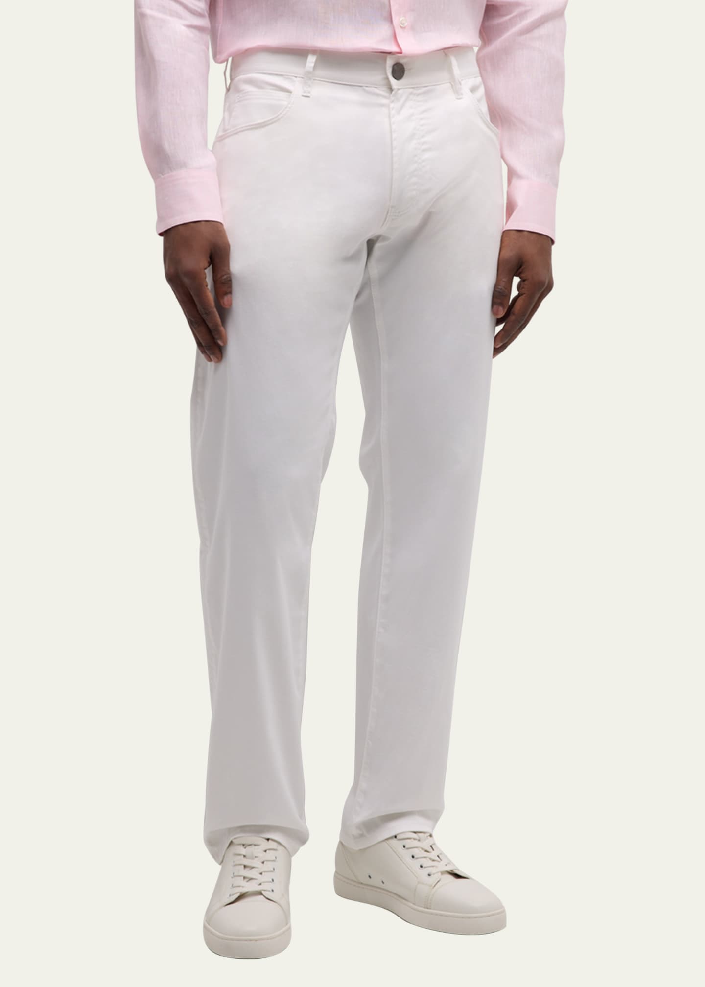 Giorgio Armani Men's Cotton-Silk Stretch Pants - Bergdorf