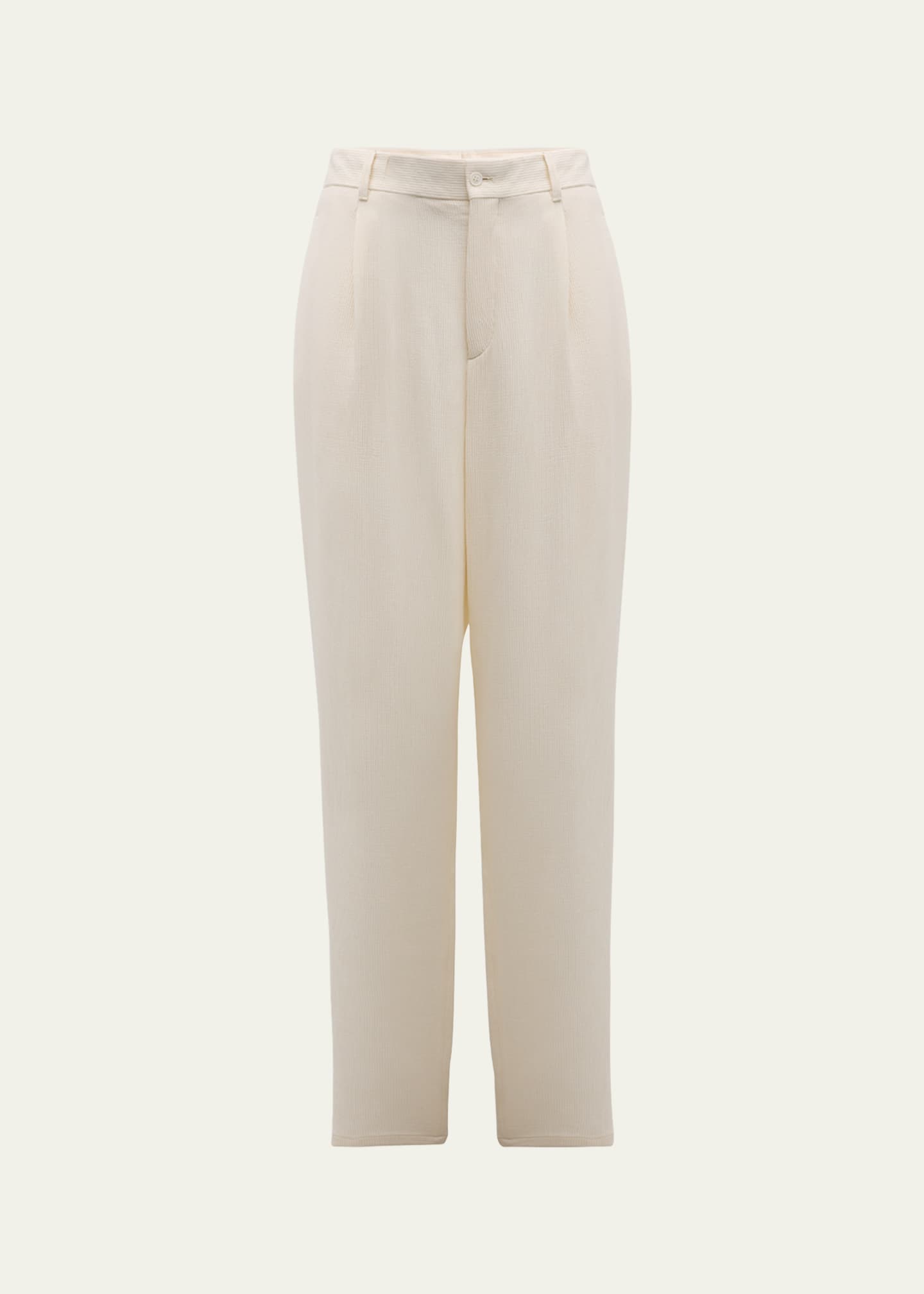 Giorgio Armani Men's Pleated Wool-Blend Suit Pants Image 1 of 5