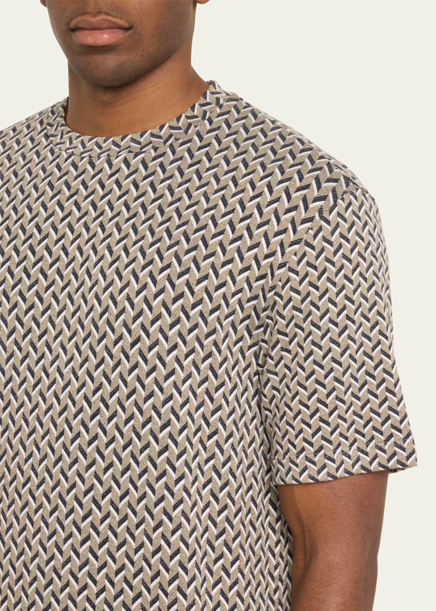 Giorgio Armani Men's Geometric Stretch T-Shirt Image 5 of 5