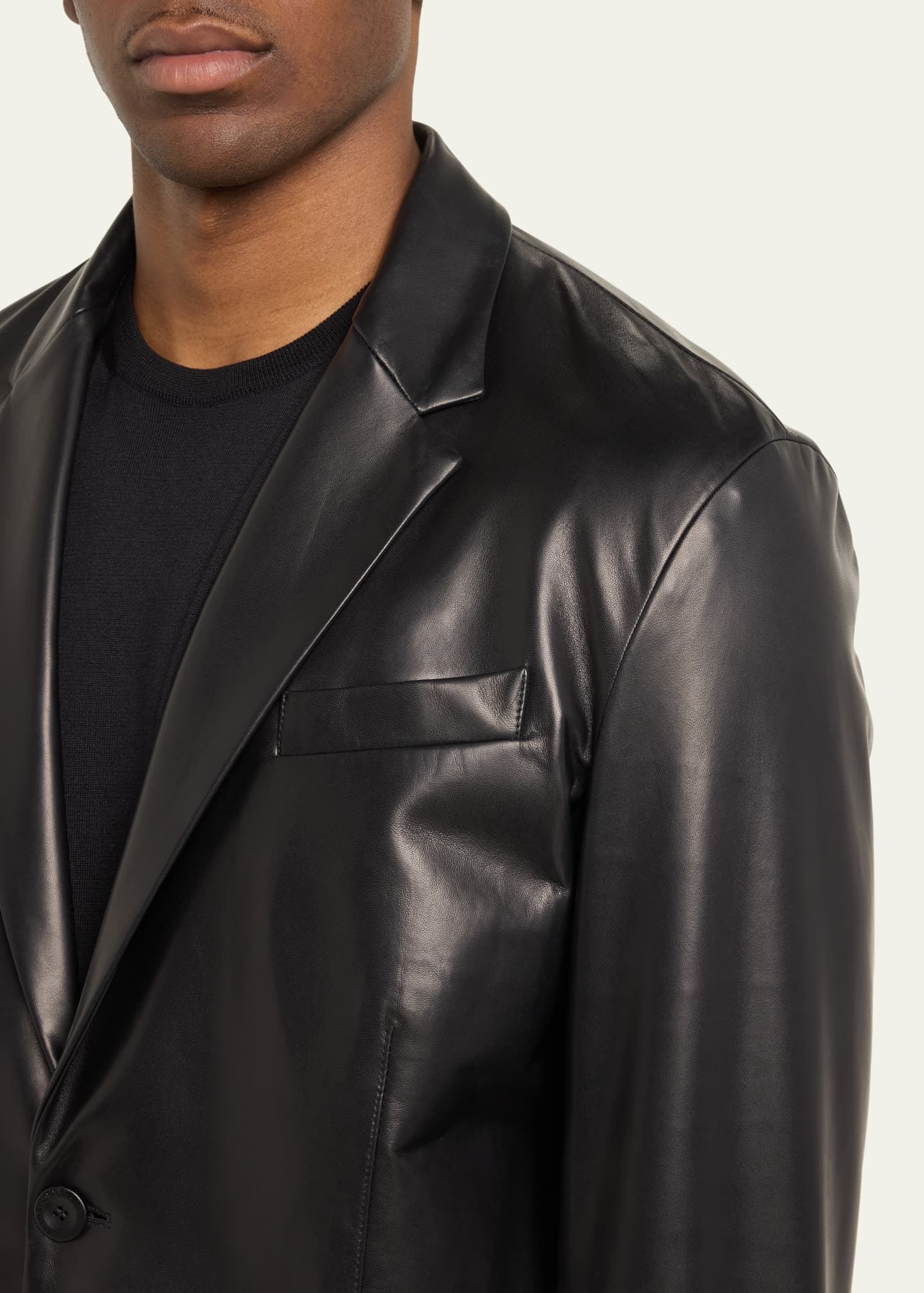 Giorgio Armani Men's Lambskin Leather Blazer Image 5 of 5
