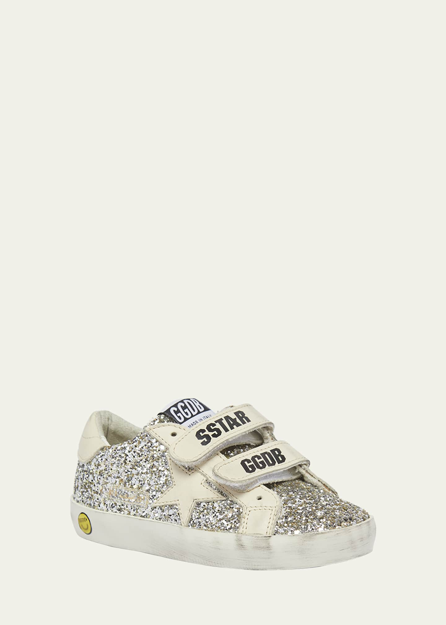 Golden Goose Girl's Old School Glitter Dual-Grip Sneakers, Baby/Toddler ...