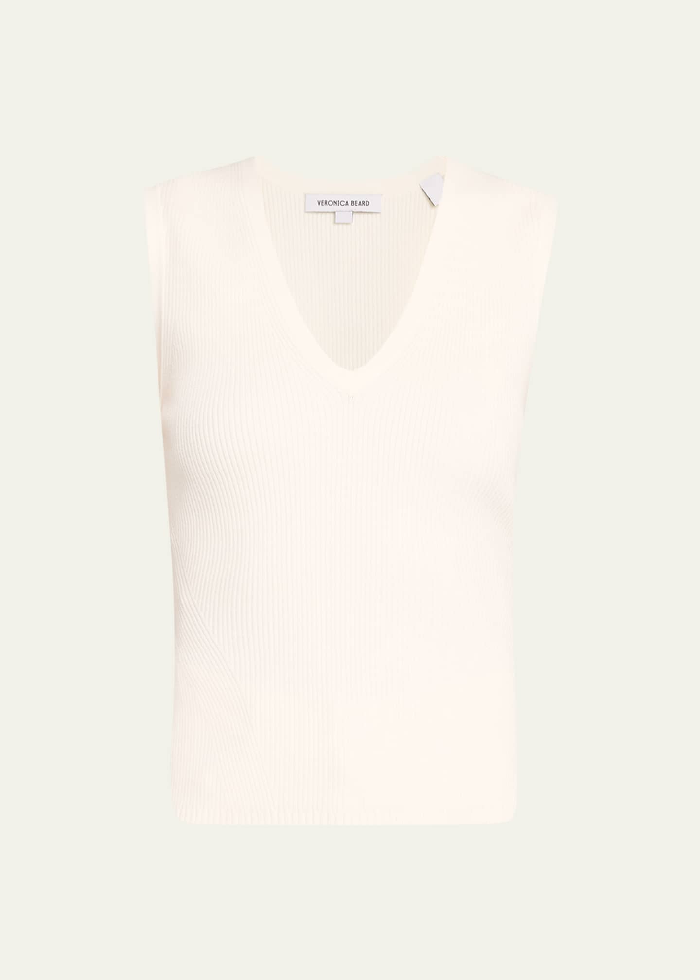 Veronica Beard Sid Ribbed Sleeveless Sweater Image 1 of 5