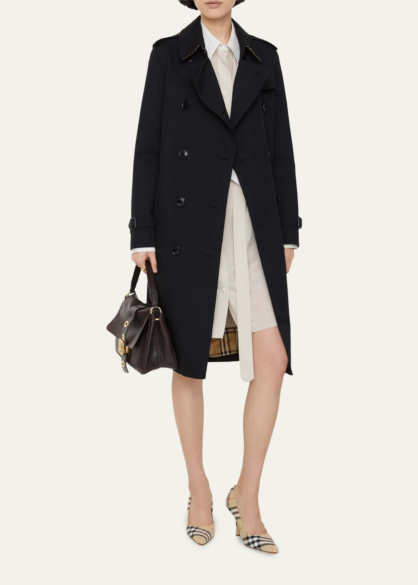 Burberry Kensington Organic Belted Double-Breasted Trench Coat