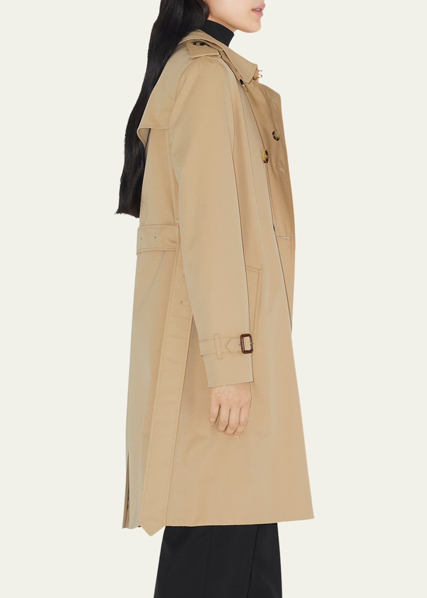 Burberry Kensington Organic Belted Double-Breasted Trench Coat Image 4 of 4