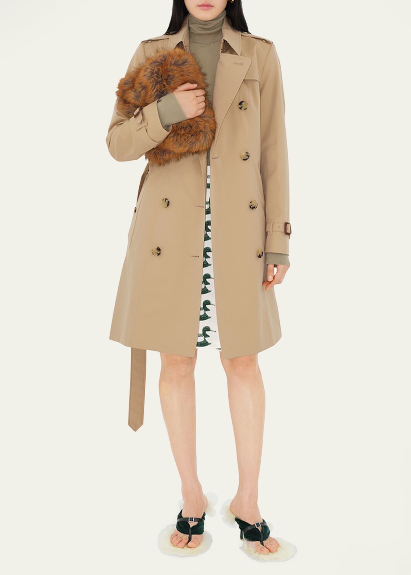 Burberry Chelsea Belted Double-Breasted Trench Coat Image 2 of 5