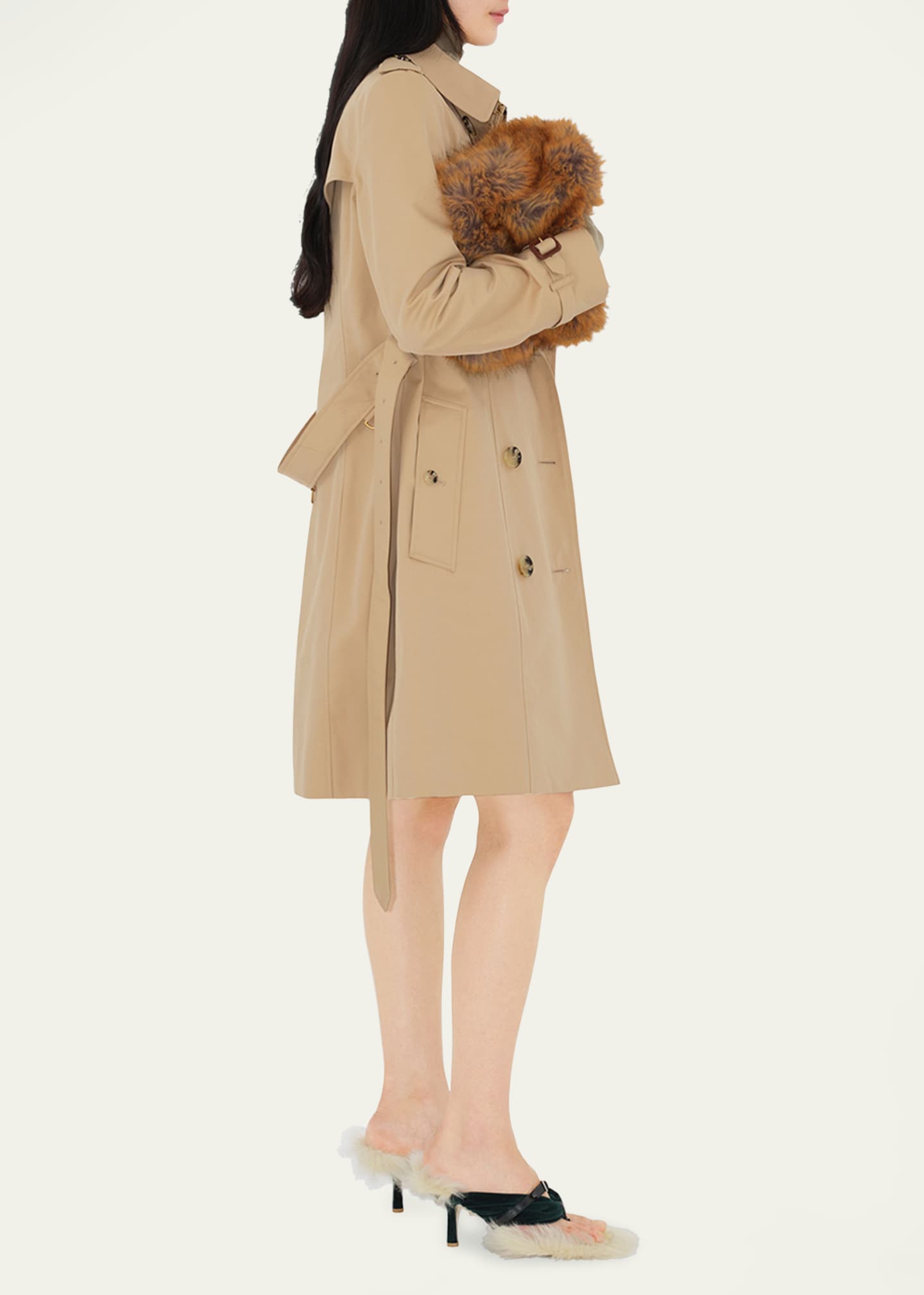 Burberry Chelsea Belted Double-Breasted Trench Coat Image 4 of 5