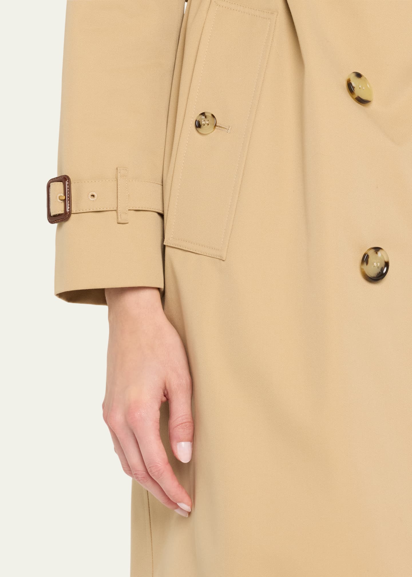 Burberry Kensington Organic Belted Double-Breasted Long Trench Coat Image 5 of 5