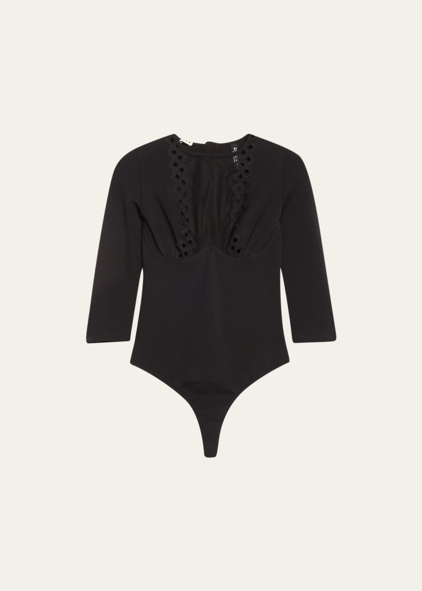 Livy Northside Sheer-Inset Underwire Bodysuit Image 1 of 5