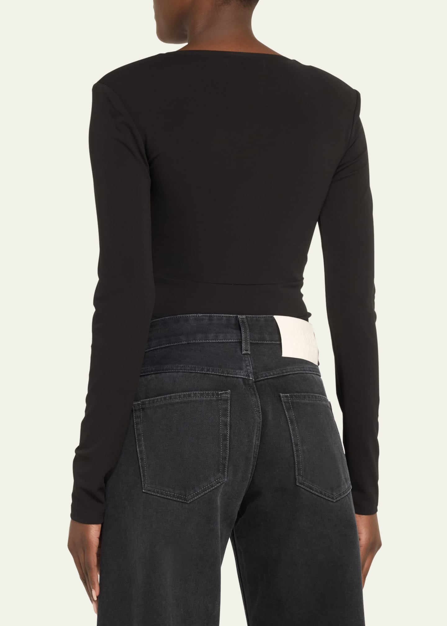 Livy Archer Deep V-Neck Empire Bodysuit Image 3 of 5