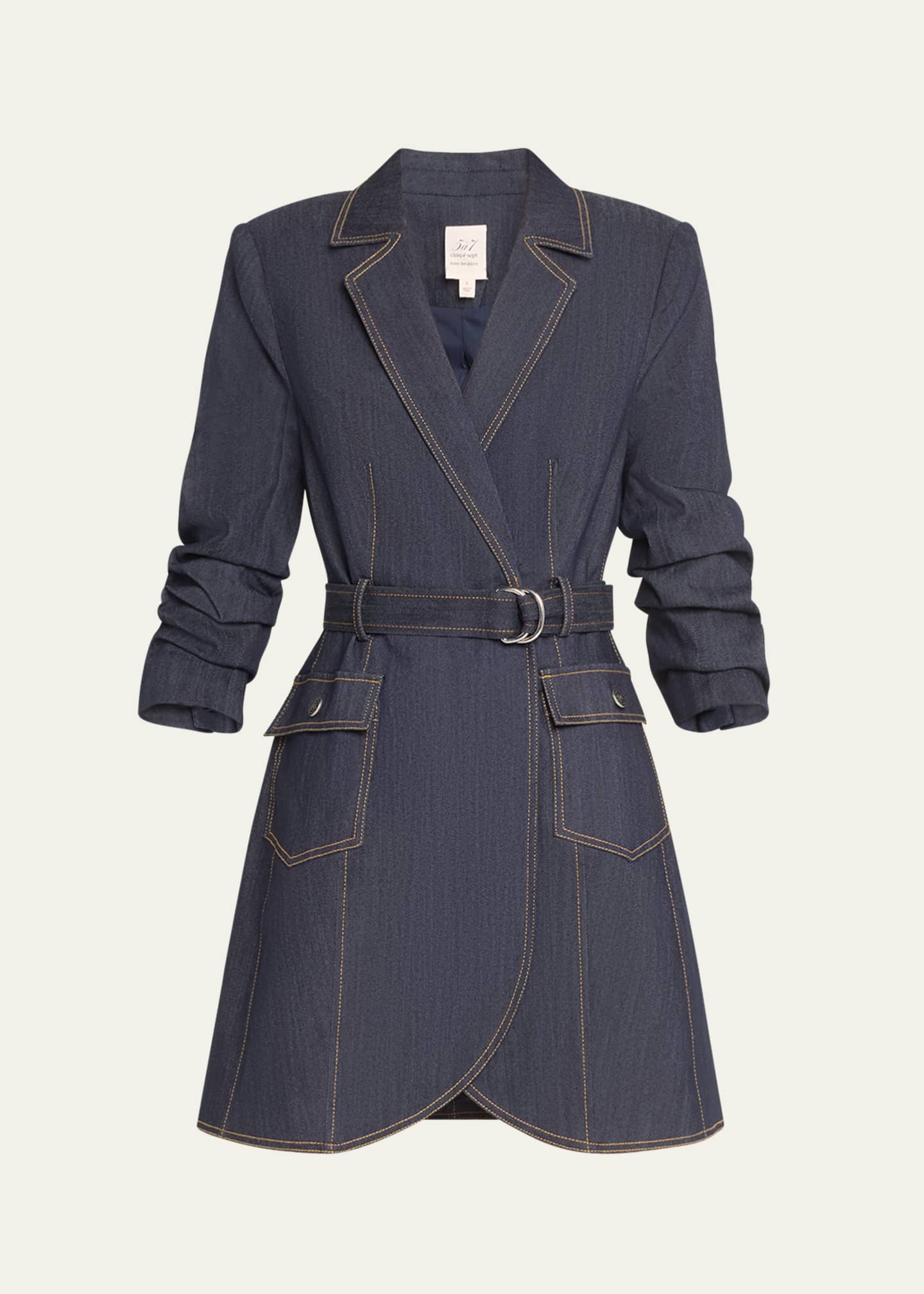Cinq a Sept Jenessa Belted Denim Mini Wrap Shirtdress Image 1 of 5