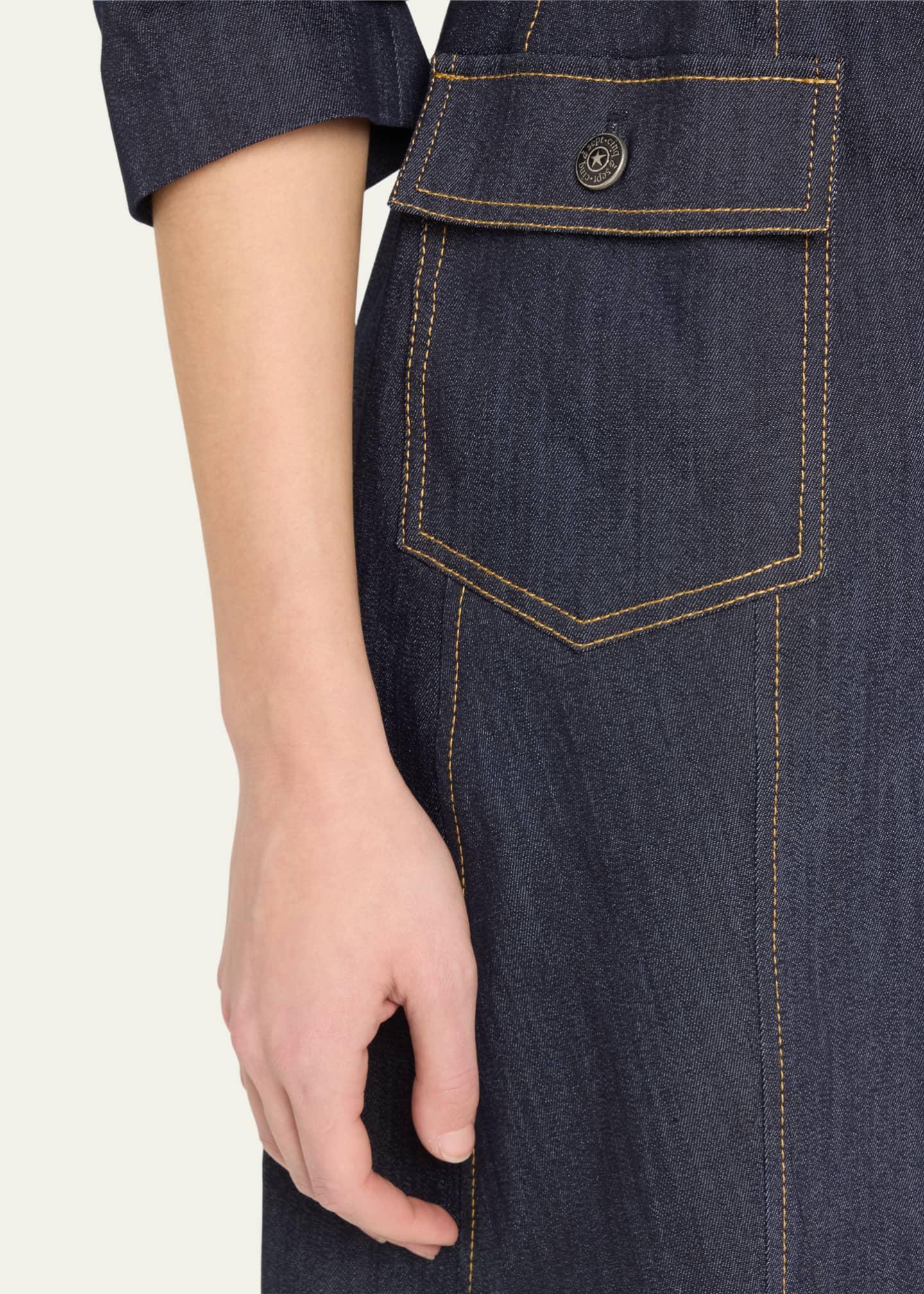 Cinq a Sept Jenessa Belted Denim Mini Wrap Shirtdress Image 5 of 5