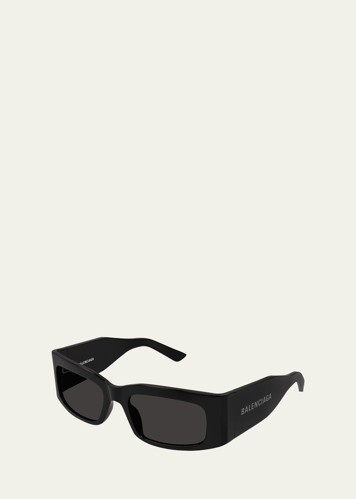 Balenciaga Men's Nylon and Acetate Rectangle Sunglasses