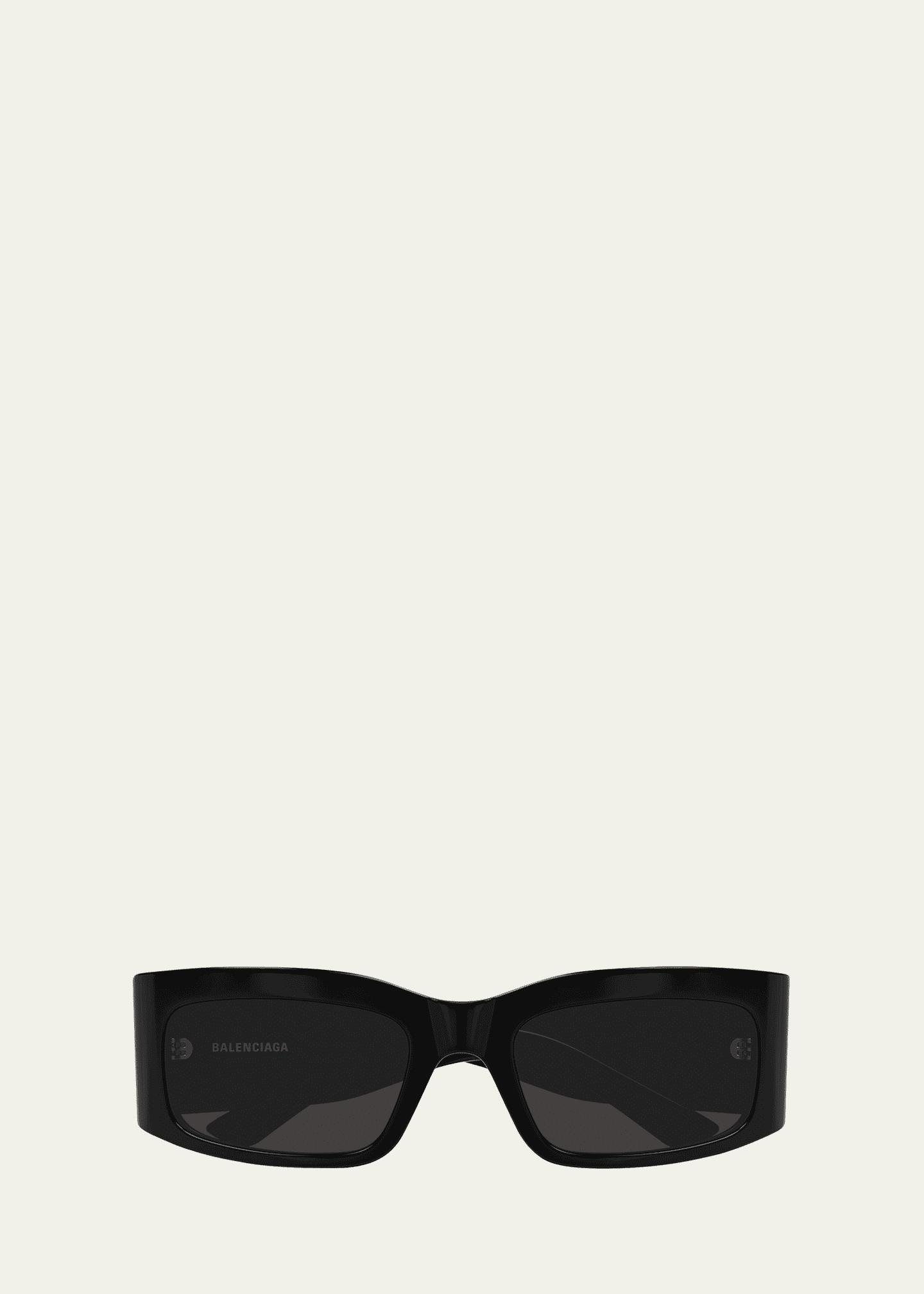 サングラス BALENCIAGA Black Nylon Blade Rectangle Sunglasses Balenciaga Men's Nylon and Acetate Rectangle Sunglasses