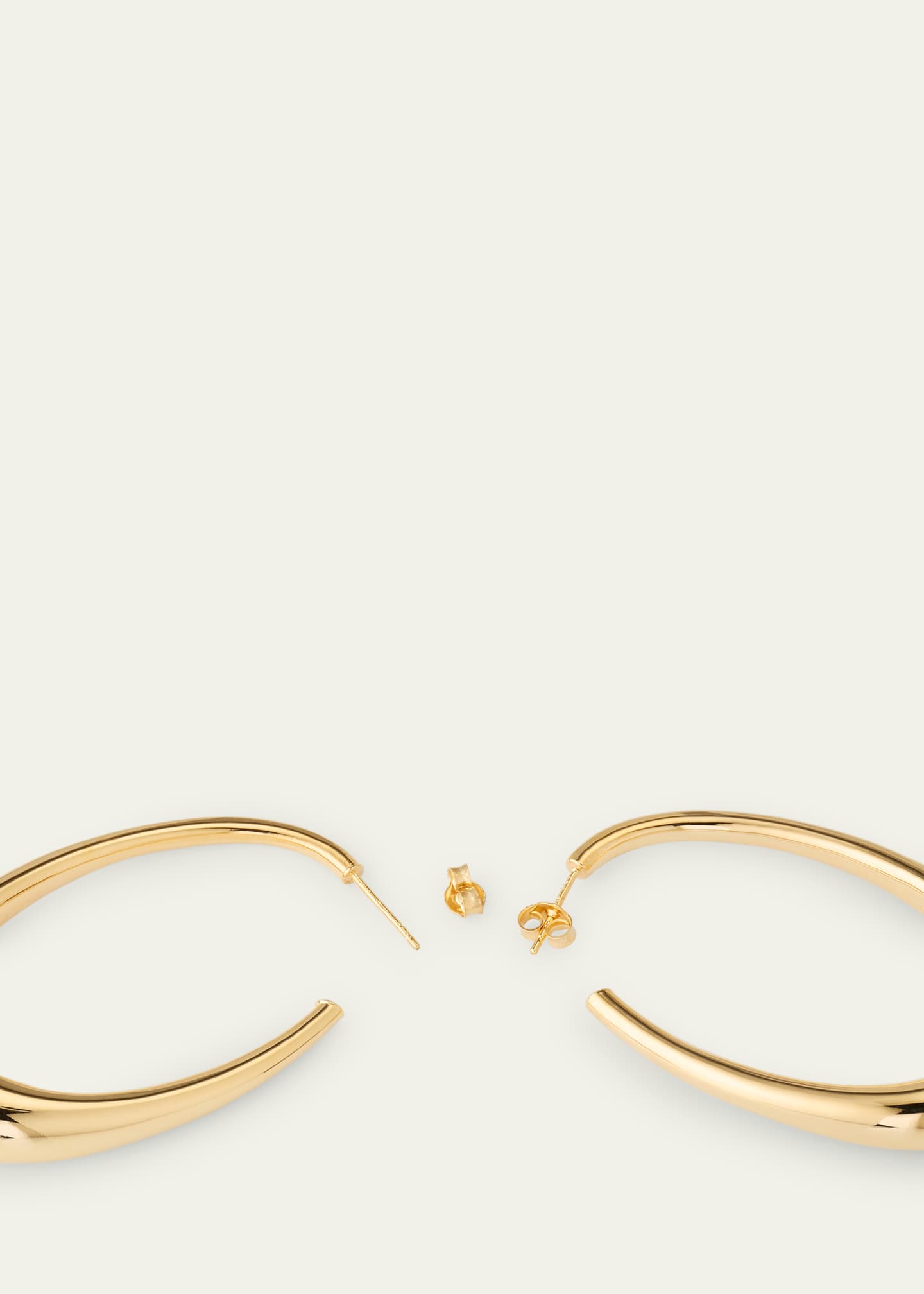 Lana 14K Yellow Gold Graduating Oval Hoop Earrings Image 4 of 4
