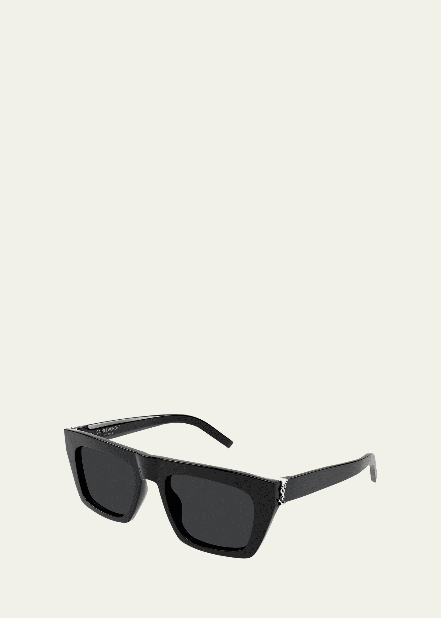 Saint Laurent Men's Nylon and Acetate Rectangle Sunglasses Image 2 of 2