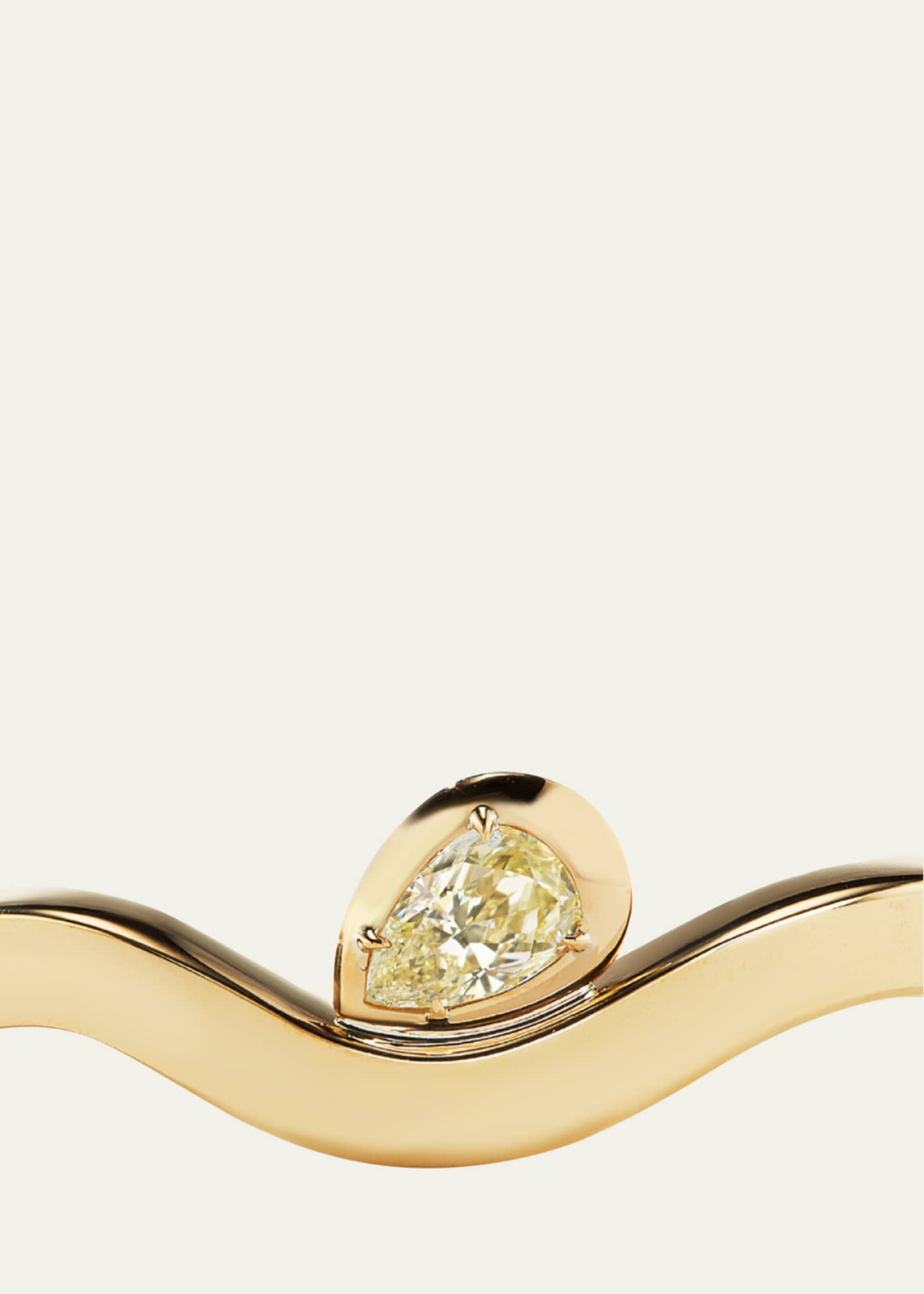 Aaryah Pear Diamond Hinged Bangle Bracelet Image 2 of 2
