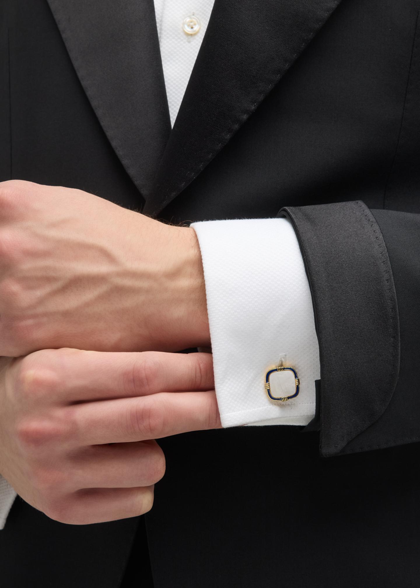 Jan Leslie Men's 18K Gold Vermeil Square Mother-Of-Pearl Cufflinks