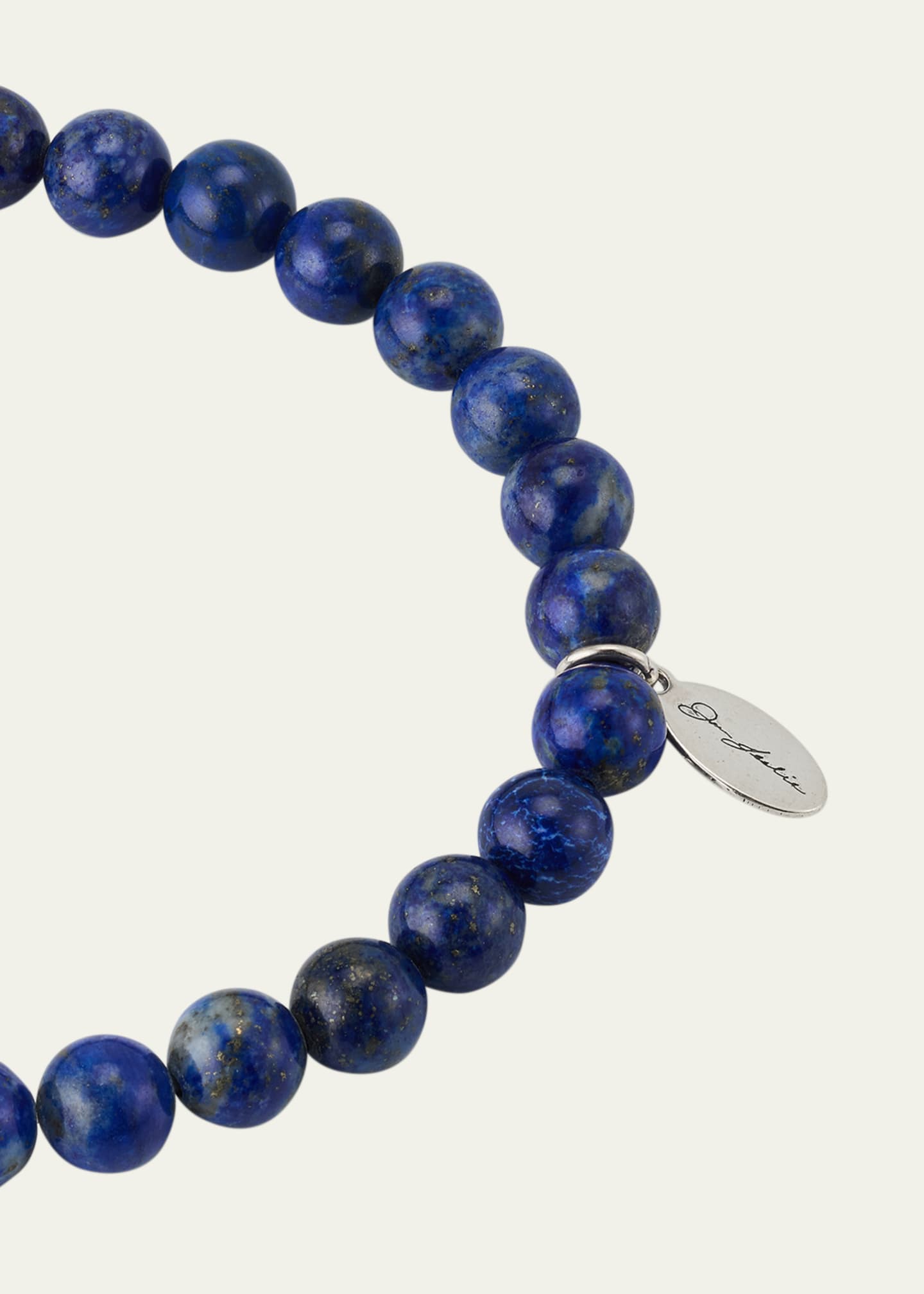Jan Leslie Men's Lapis Lazuli Beaded Stretch Bracelet Image 4 of 5