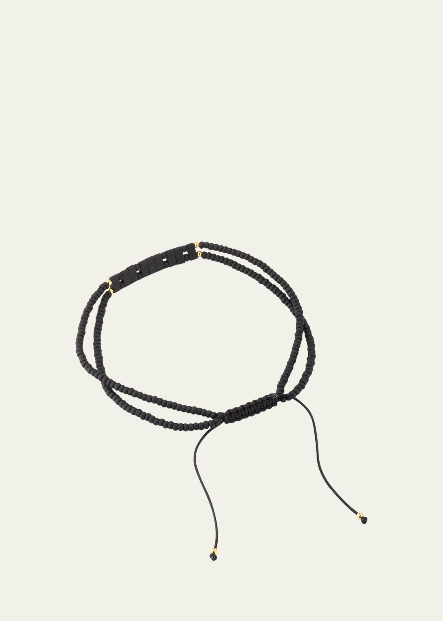 Jan Leslie Men's Glass Micro-Bead Pull Cord Bracelet - Bergdorf Goodman